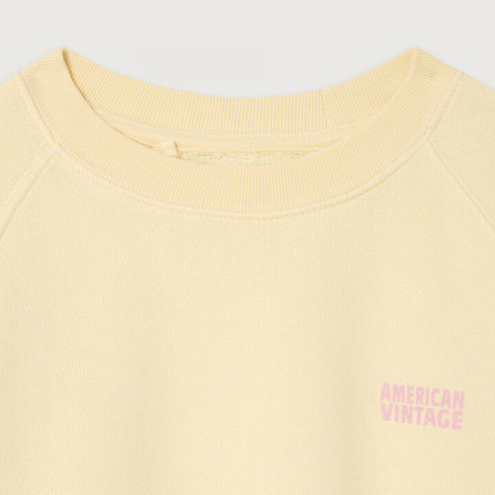 American Vintage-Kids Sweat ML Col Rond Vanille Vintage