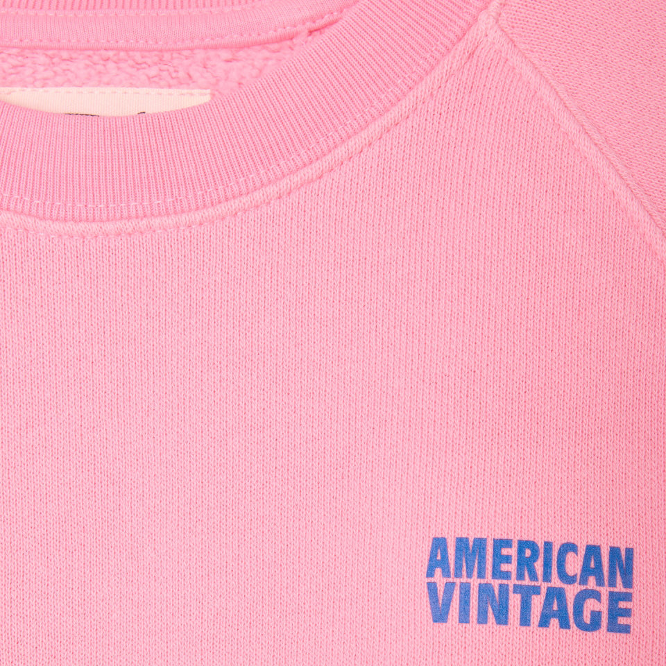 American Vintage-Long Sleeved Round Neck Sweatshirt Barbe A Papa Vintage