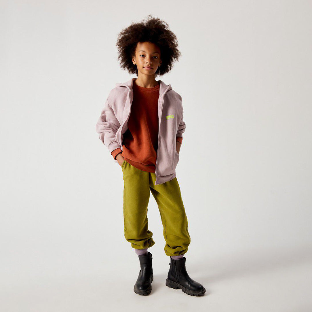American Vintage-Kids Sweat Zippe ML Capuche Prunelle Vintage