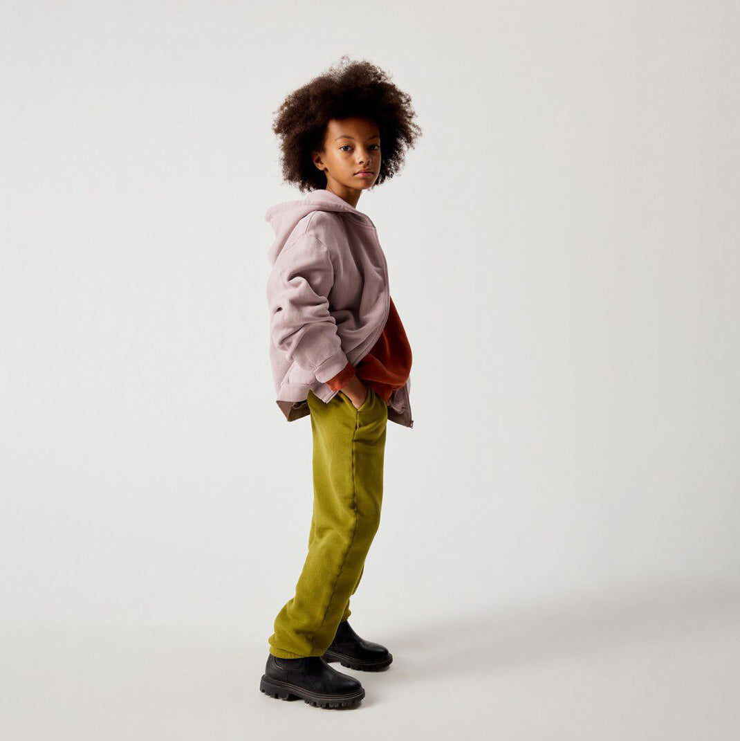 American Vintage-Kids Sweat Zippe ML Capuche Prunelle Vintage