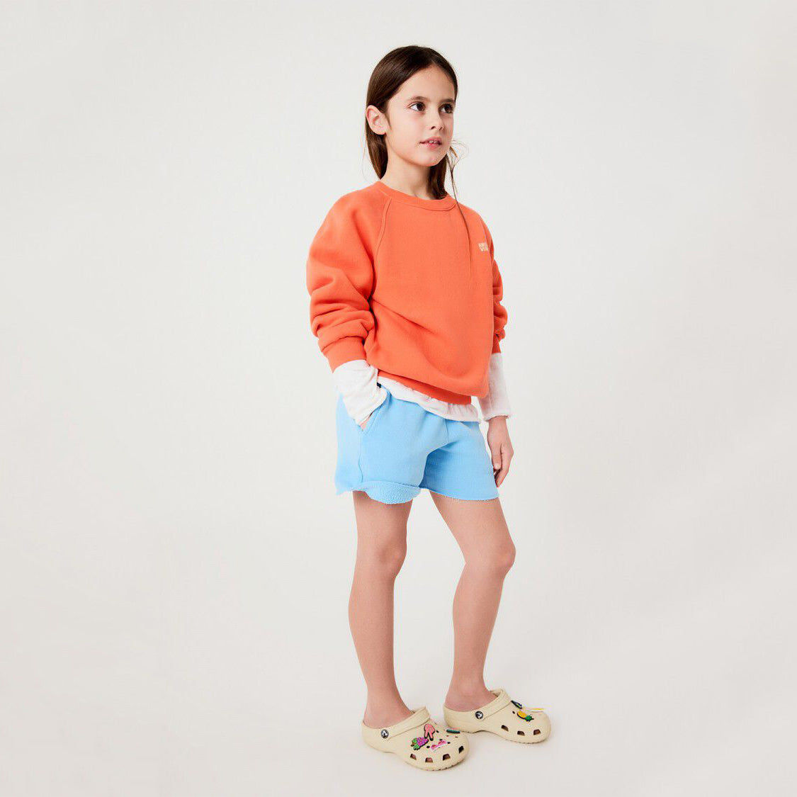 American Vintage-Kids Short Bleu Ciel Vintage
