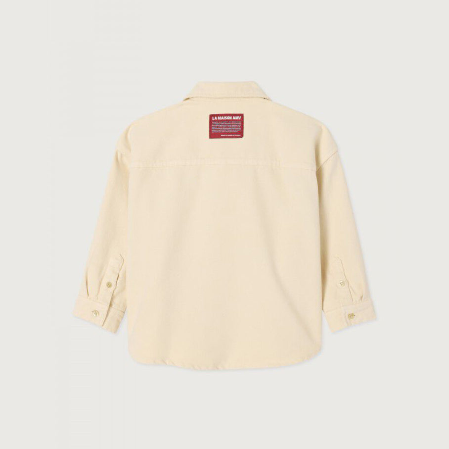 American Vintage-Kids Chemise Droite ML Ecru