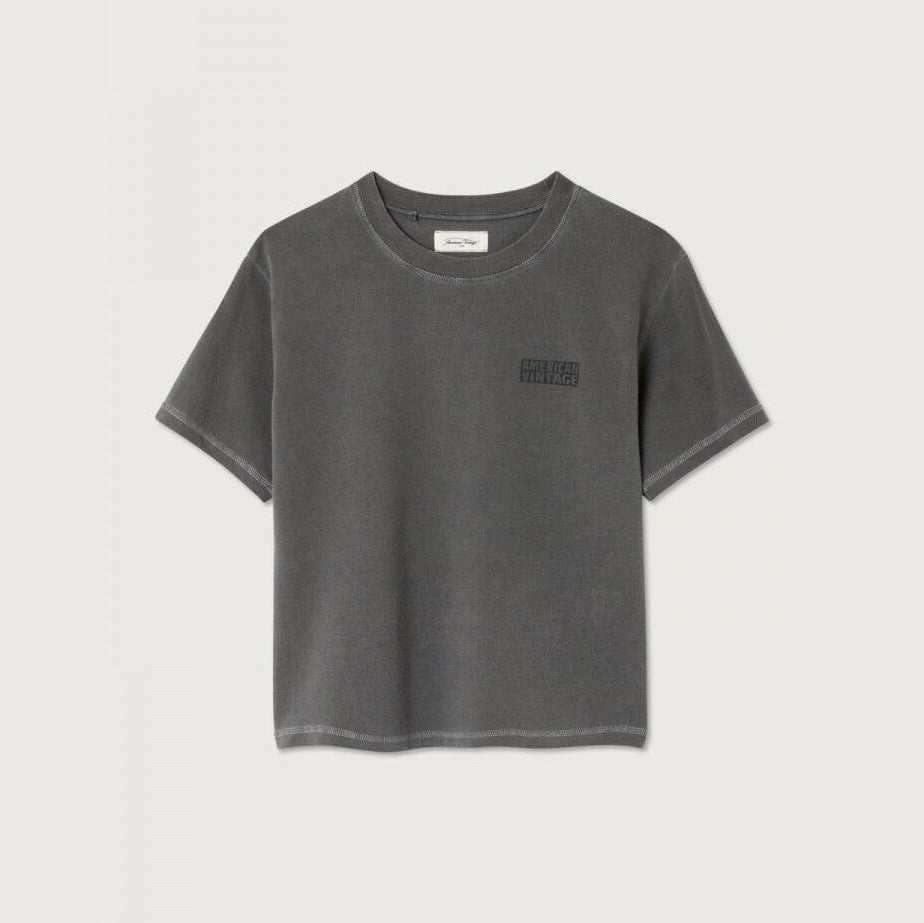 American Vintage-Kids T-Shirt MC Col Rond Carbone Vintage