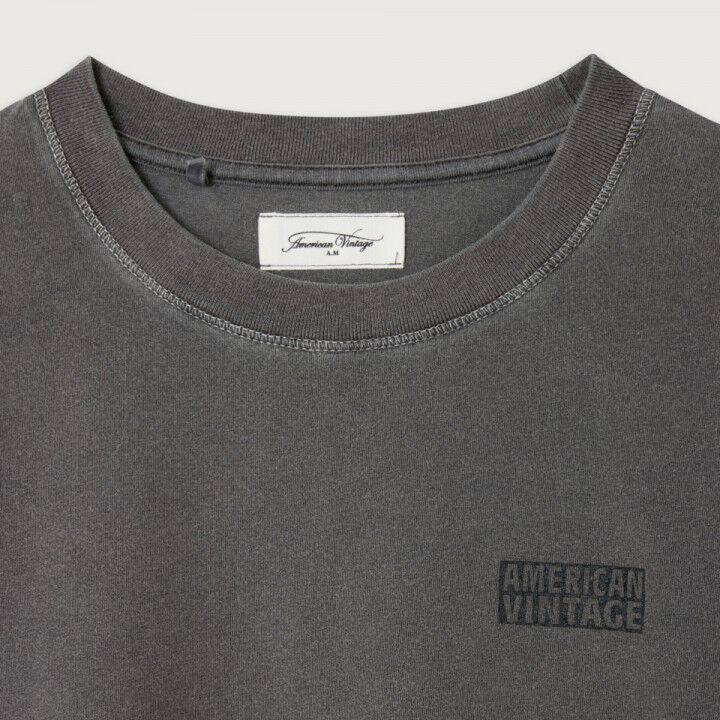American Vintage-Kids T-Shirt MC Col Rond Carbone Vintage