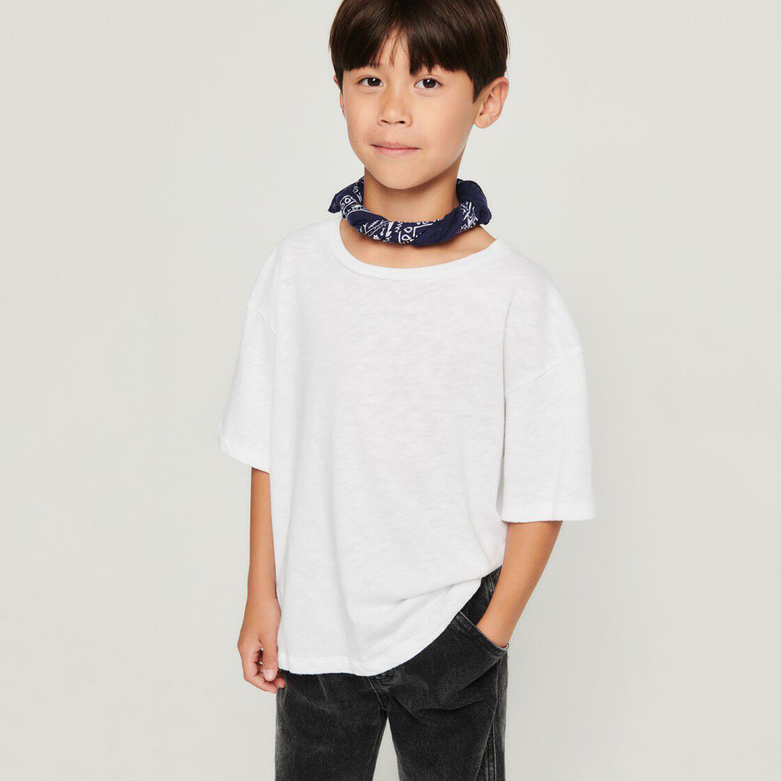 American Vintage-Short Sleeved Round Neck T-Shirt Blanc