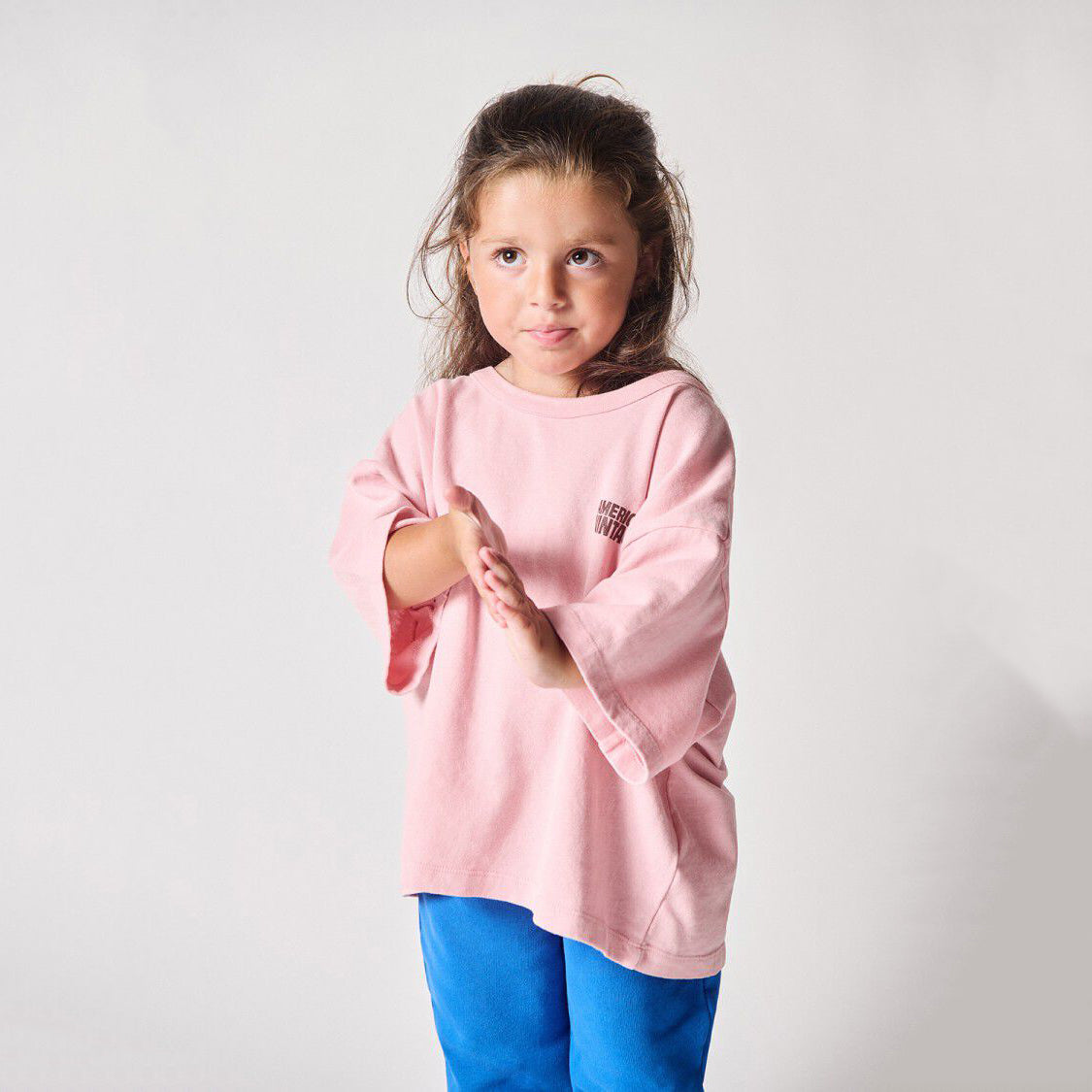 American Vintage-Round Neck Loose Fit T-Shirt Smoothie