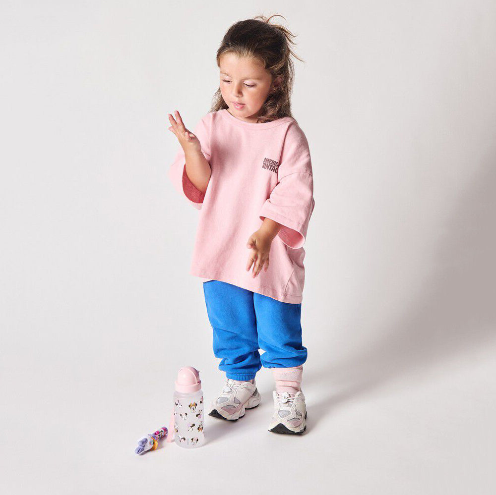 American Vintage-Round Neck Loose Fit T-Shirt Smoothie