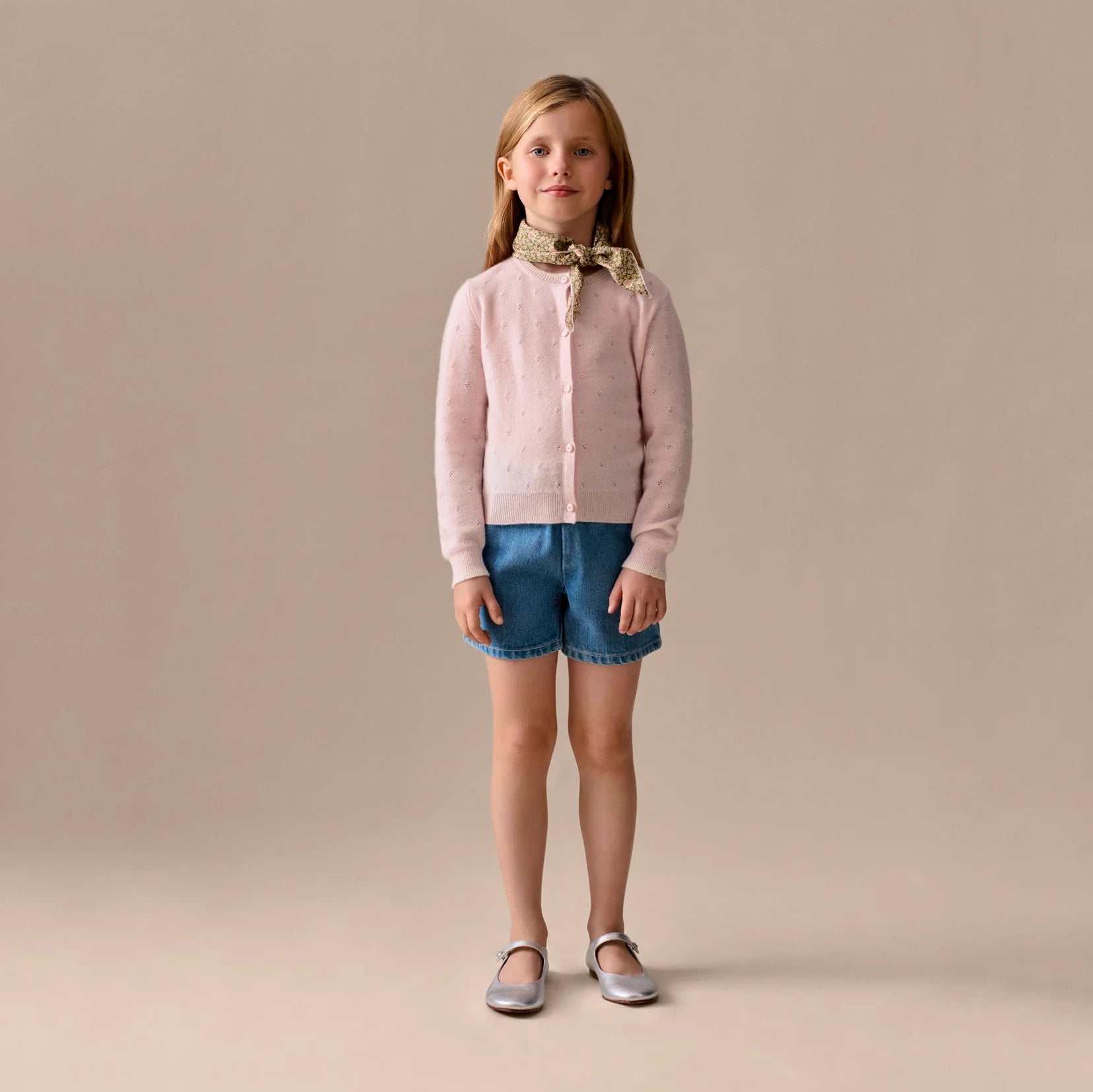 Bonpoint-Milly medium blue shorts in organic cotton