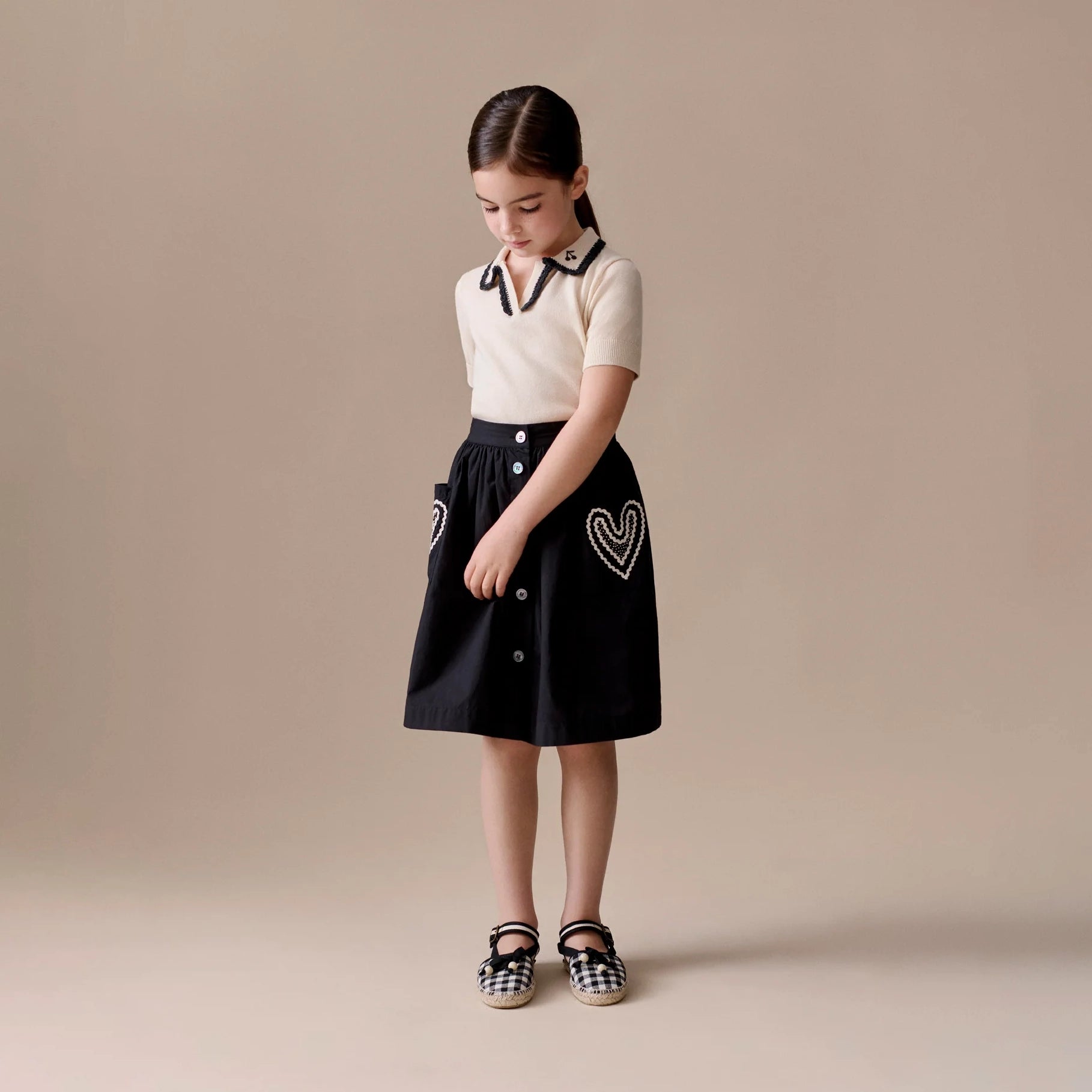 Bonpoint-Girls Jupe Lierre Noir