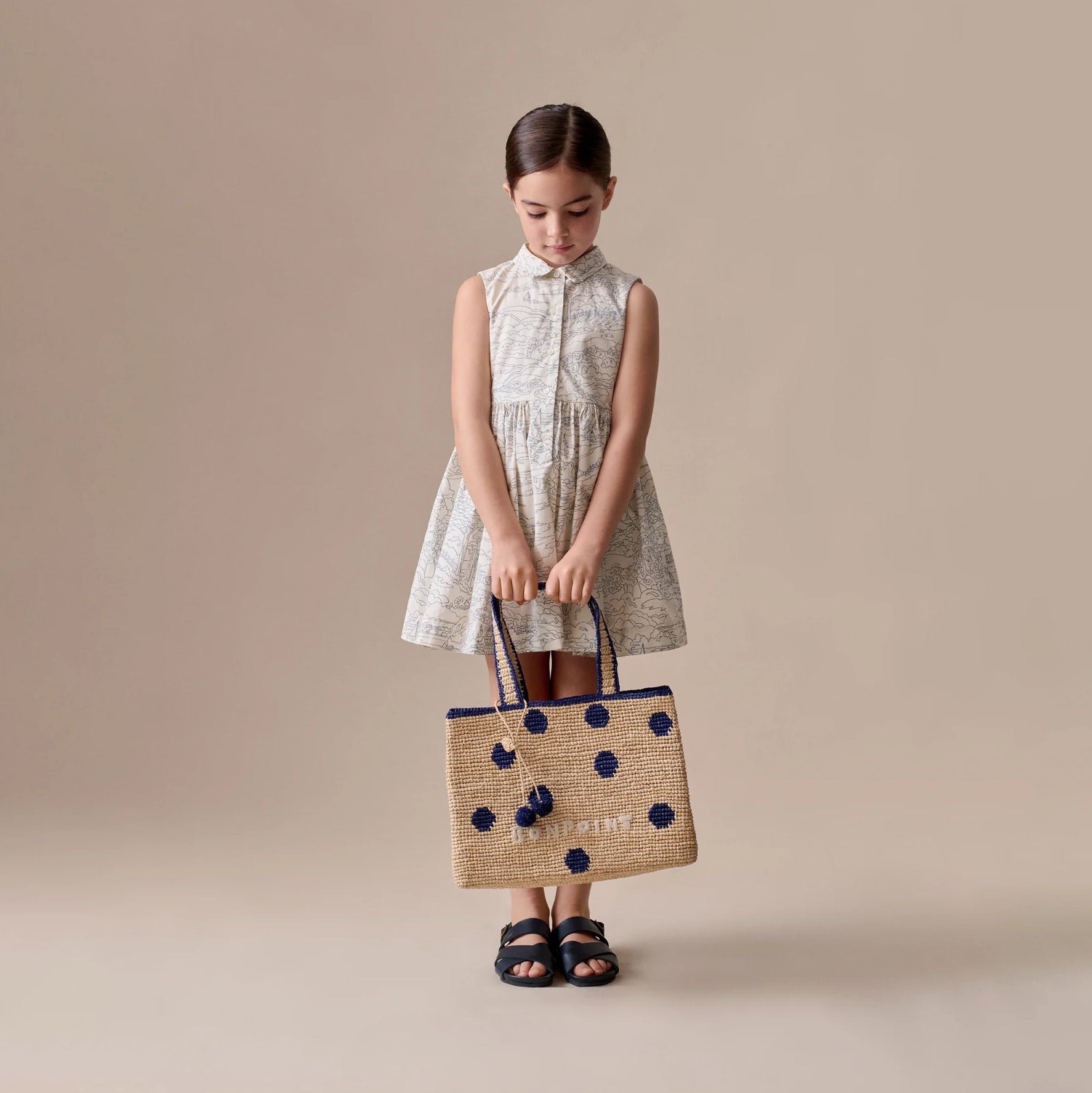 Bonpoint-Robe Anne Imp Encre