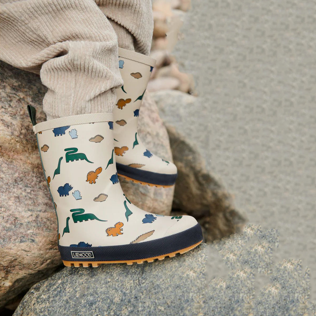 Liewood-Mason Thermo Rainboot Dinosaurs/Mist