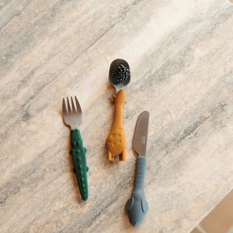 Liewood-Tove All Together Cutlery Set Golden caramel mix