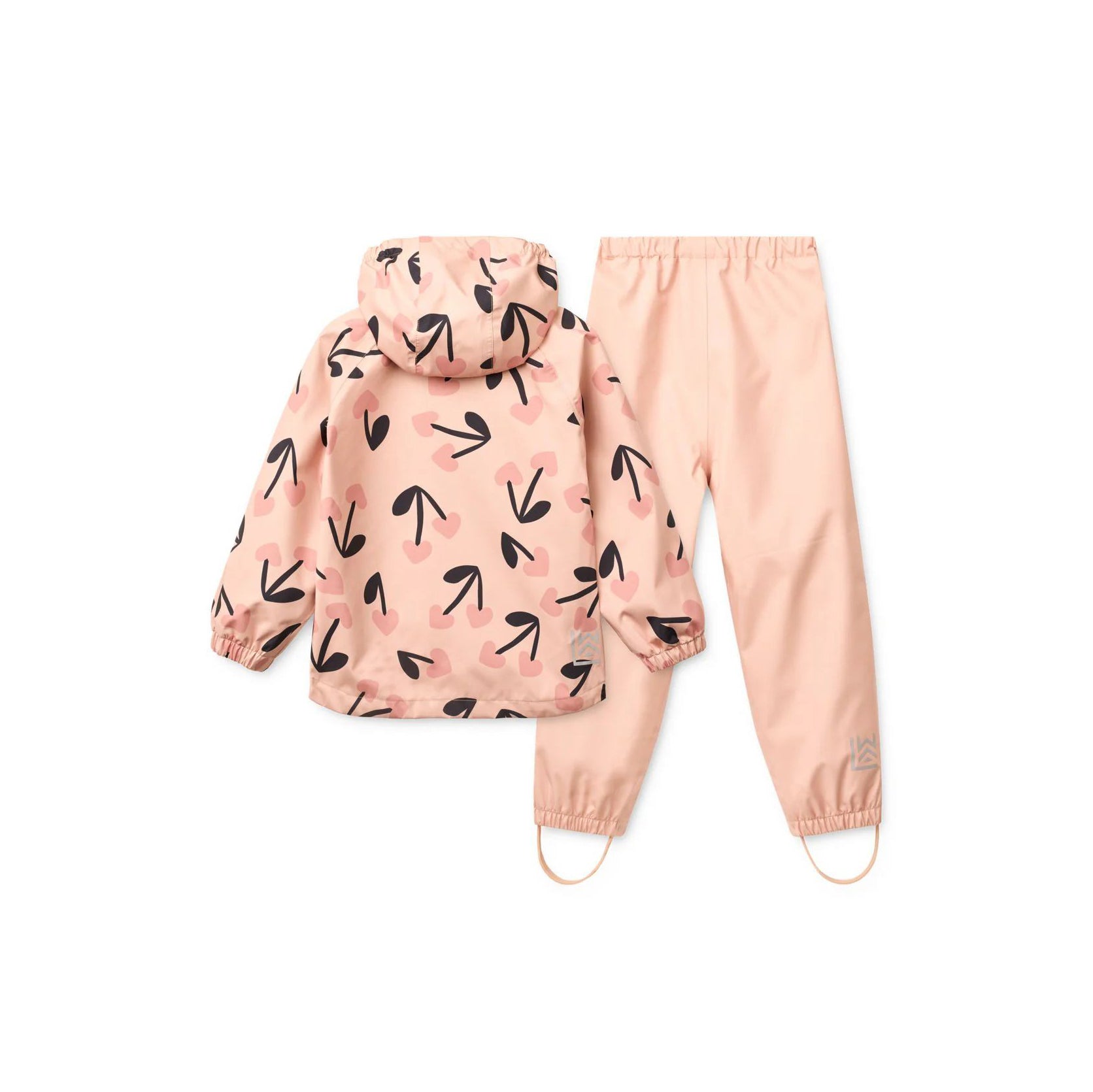 Liewood-Pedia Rainwear Set mega cherry heart/ Rosey mix