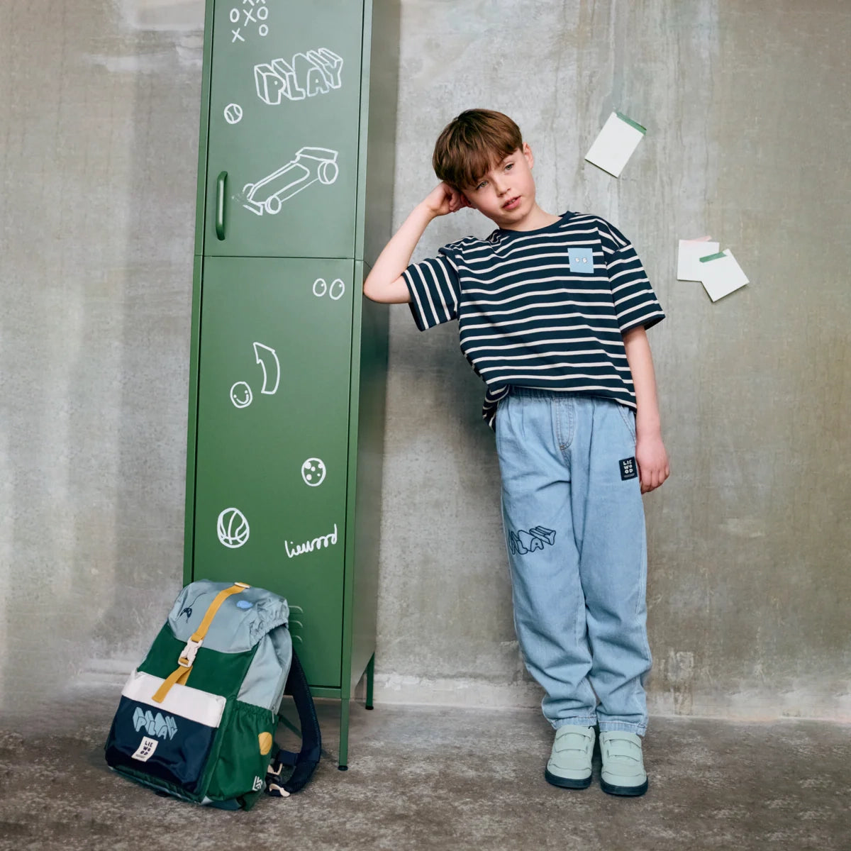 Liewood-Borris Light Denim Placement Pants Play / Denim