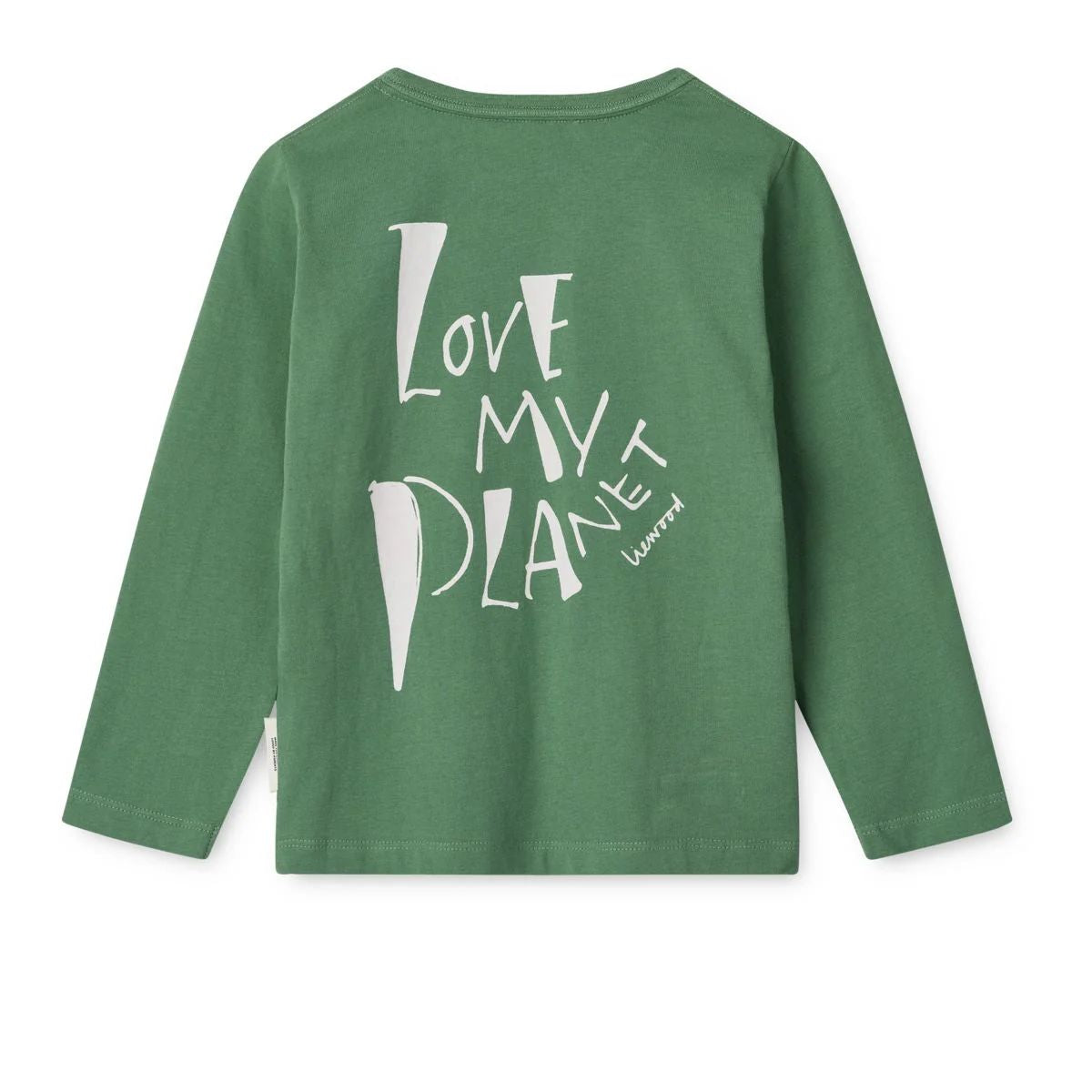 Liewood-Apia Placement Longsleeve T-shirt Love my planet/Dusty ivy multi mix