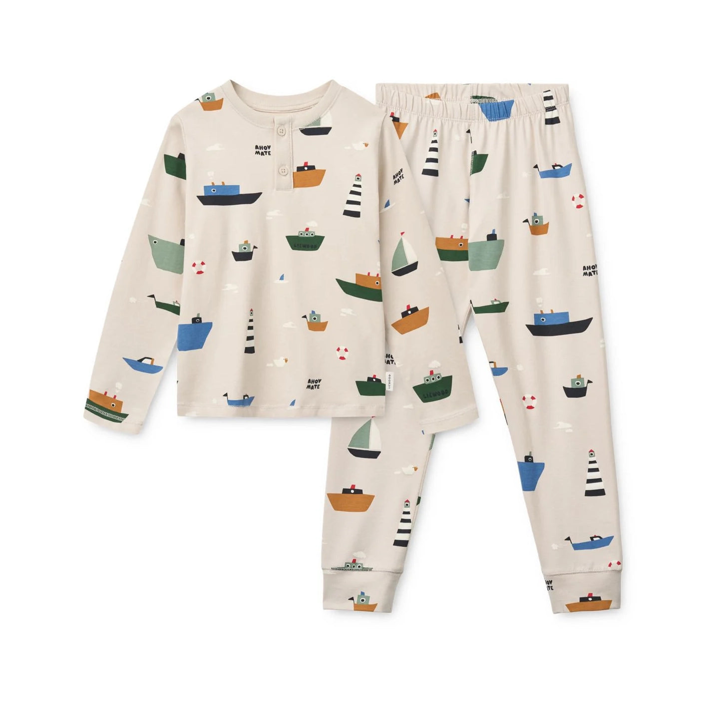 Liewood-Wilhelm Printed Pyjamas Set Sailing / Sandy