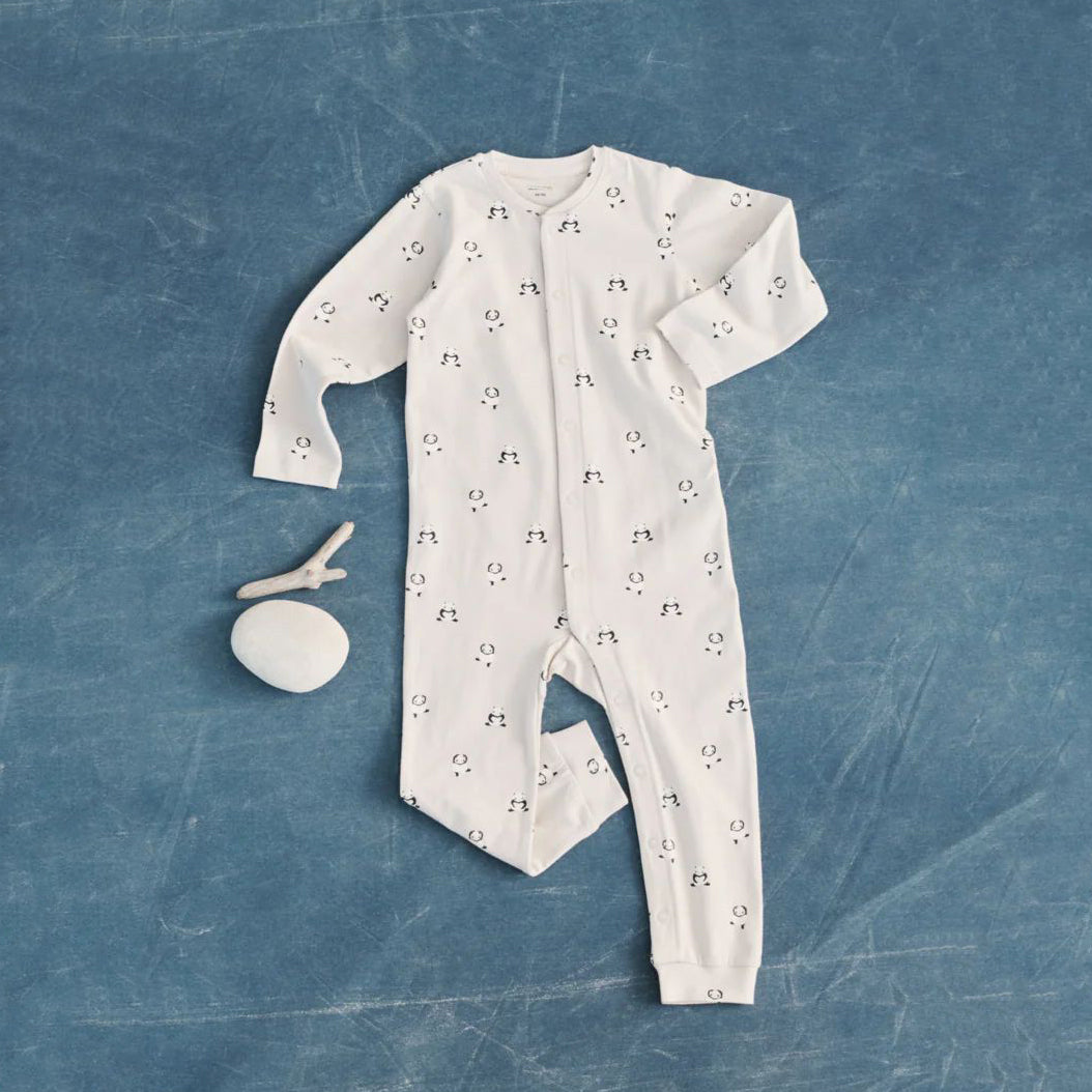 Liewood-Birk Printed Pyjamas Jumpsuit Mini panda / Sandy