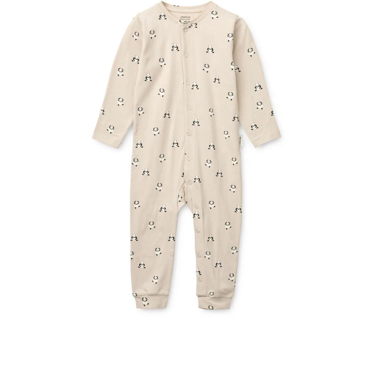 Liewood-Birk Printed Pyjamas Jumpsuit Mini panda / Sandy