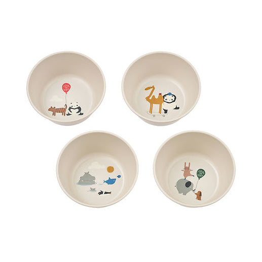 Liewood-Cees Bowl 4-Pack Around the world / Sandy