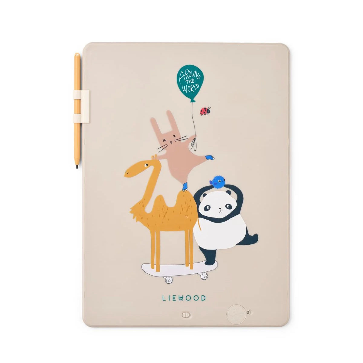 Liewood-Zora Magic Drawing Board 13,5 inches Around the world / Sandy