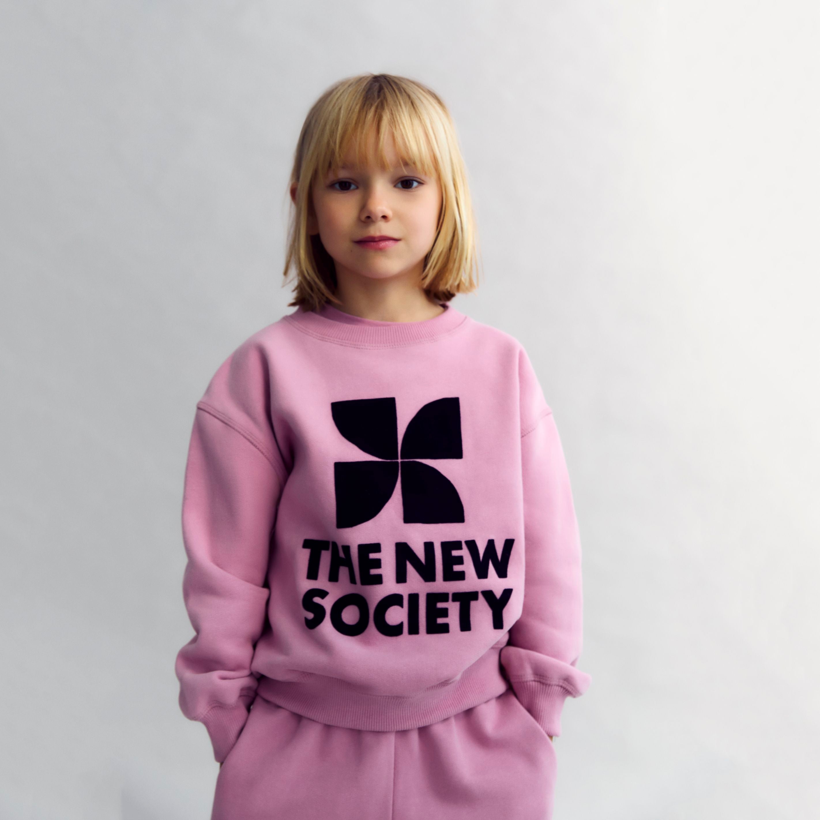 The New Society-TNS Logo Sweatshirt Dream Blush