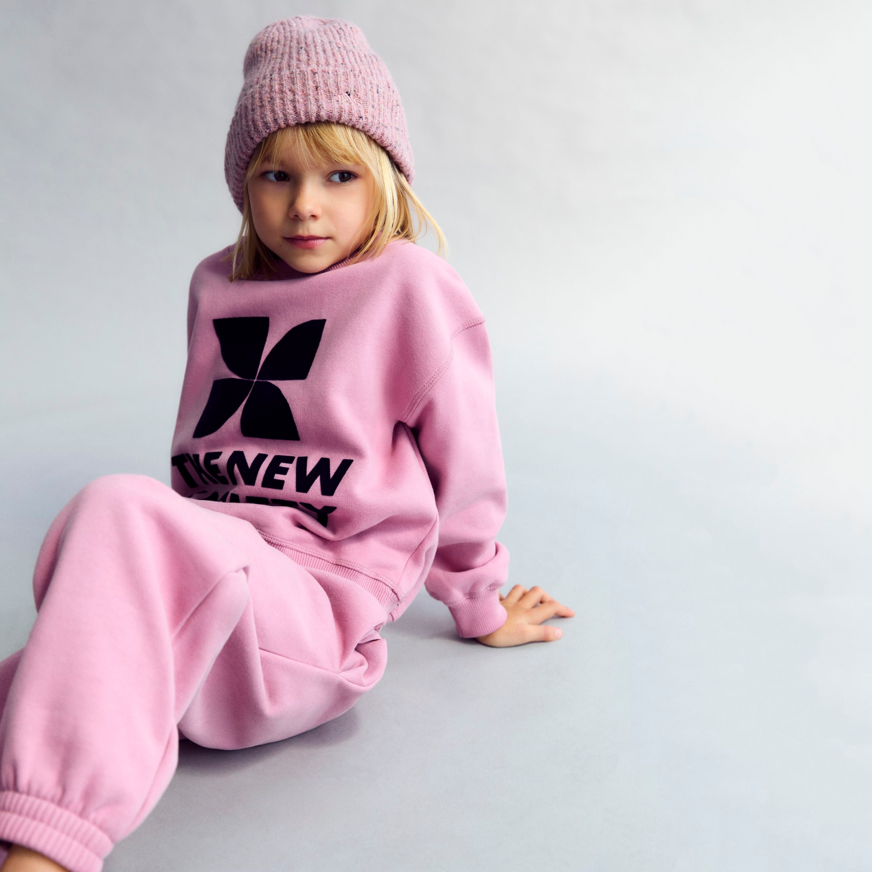 The New Society-TNS Logo Sweatshirt Dream Blush