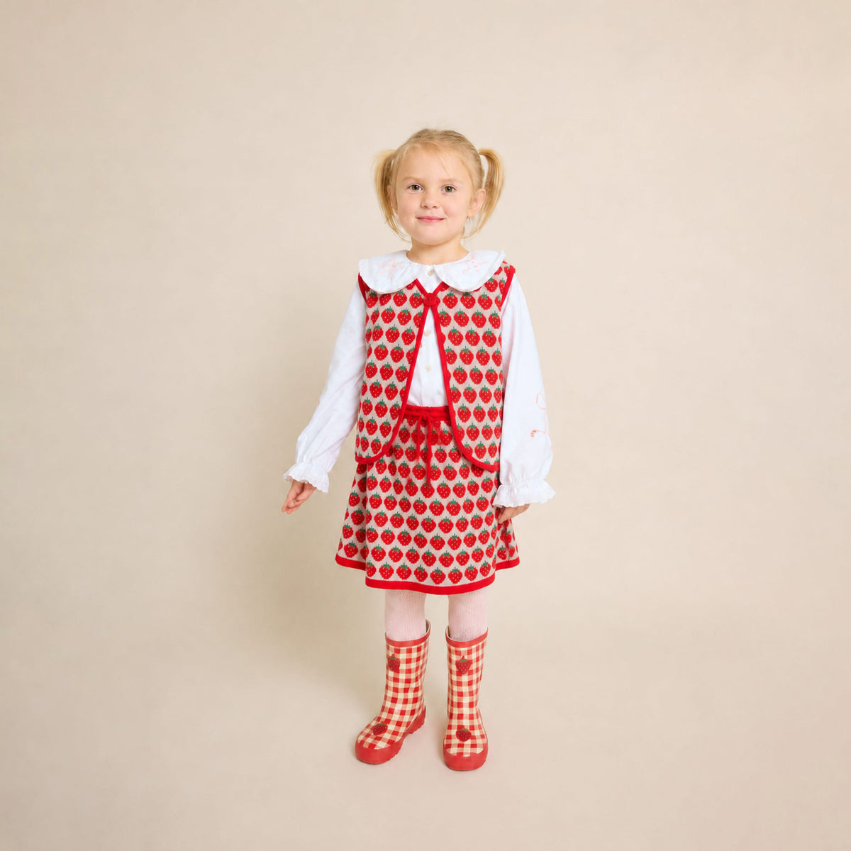 Flöss-Girl Line Vest Blossom Pink Berry