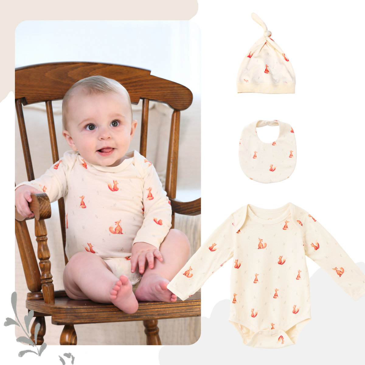 Blara Organic House-Newborn Gift Bundle A Little Fox Dream