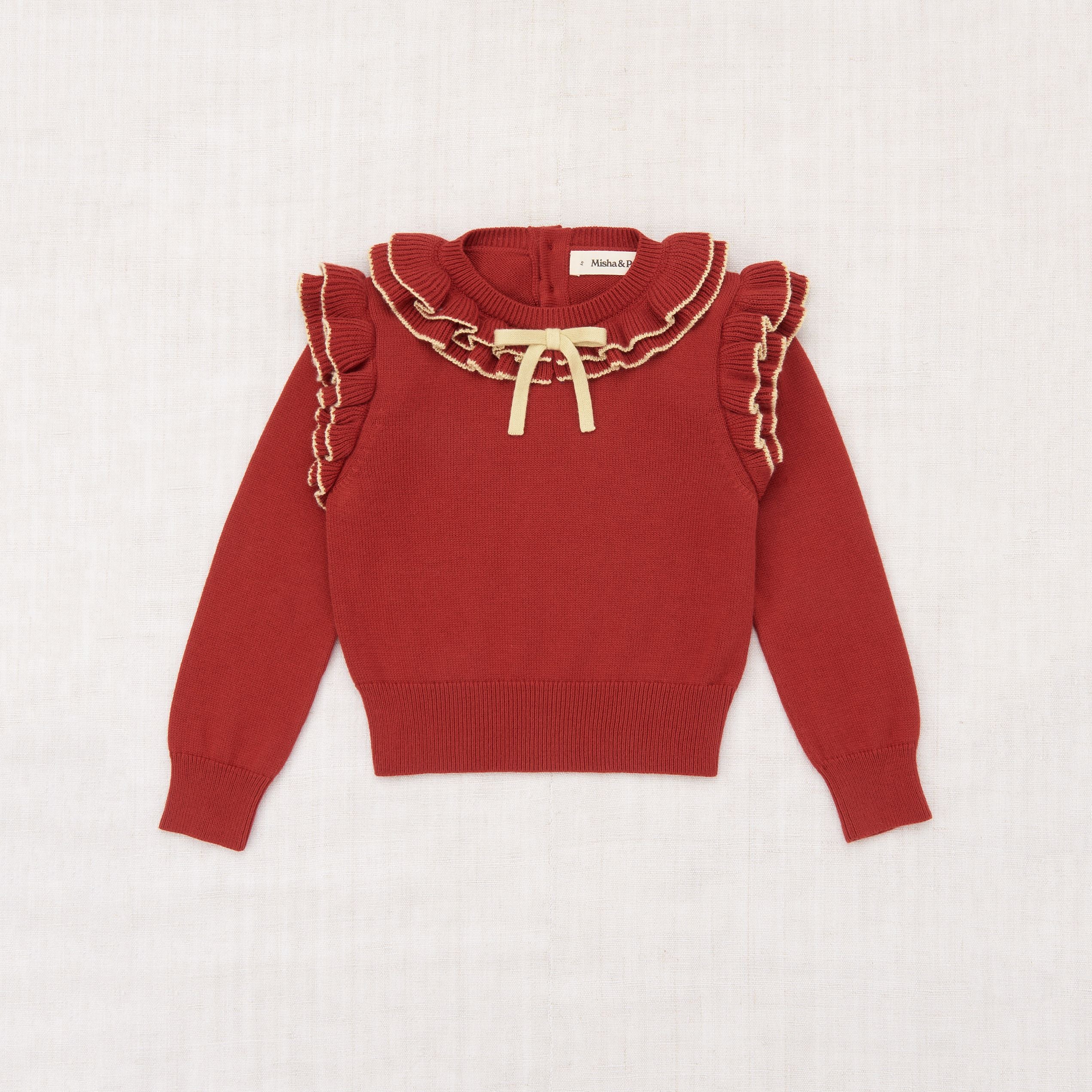 Misha & Puff-Long Sleeve Cotswolds Ondine Top Garnet