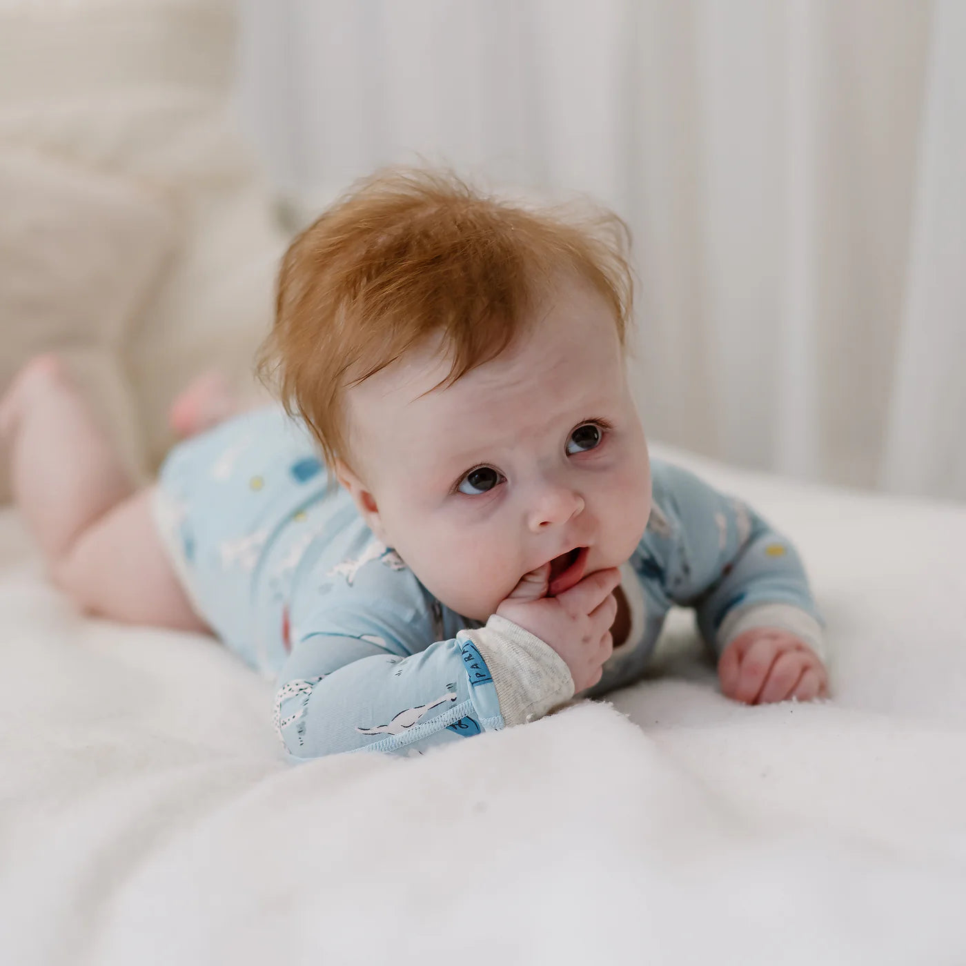 Nest Designs-Long Sleeve Kimono Onesie Puppy Park