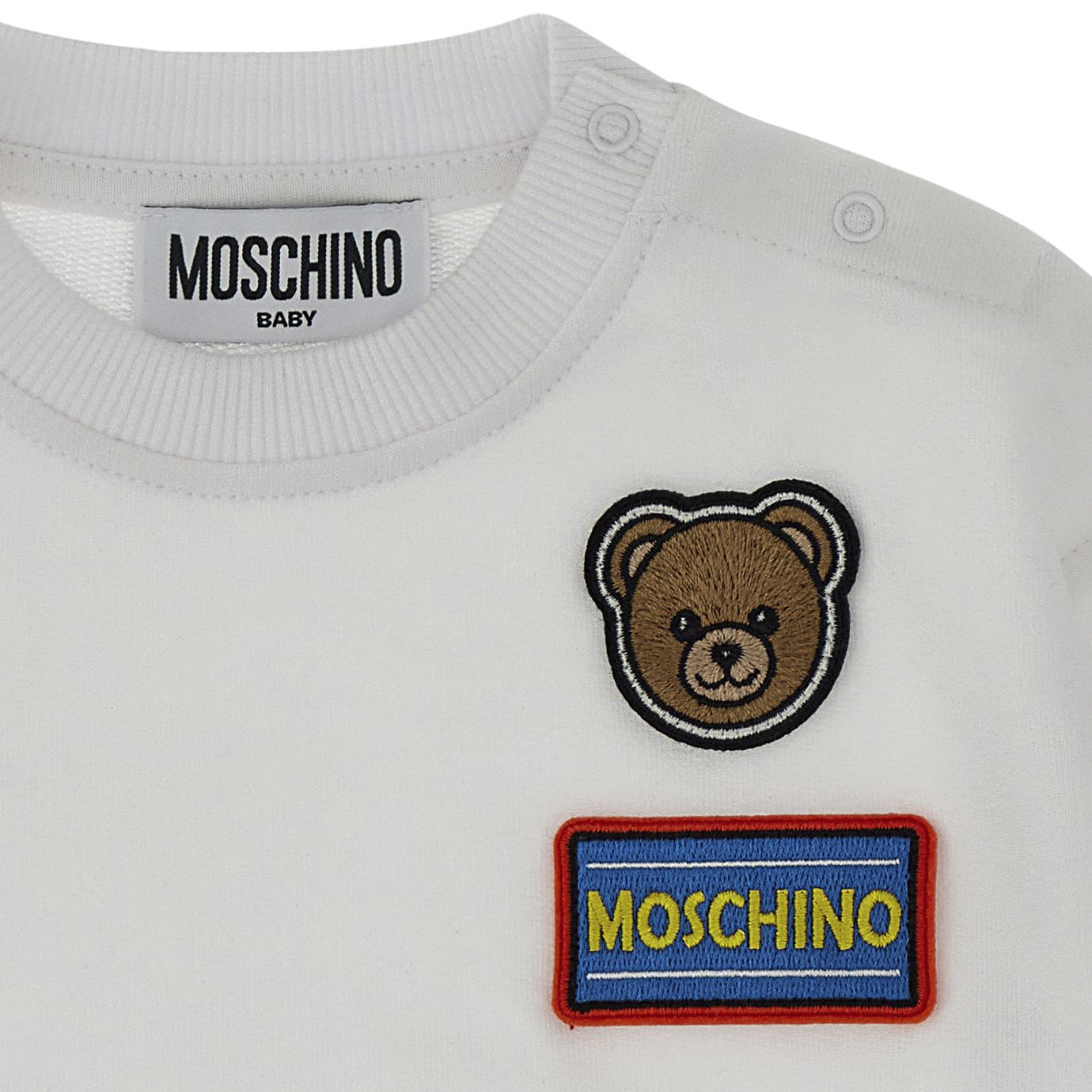 Moschino-Baby Sweatshirt Optical White