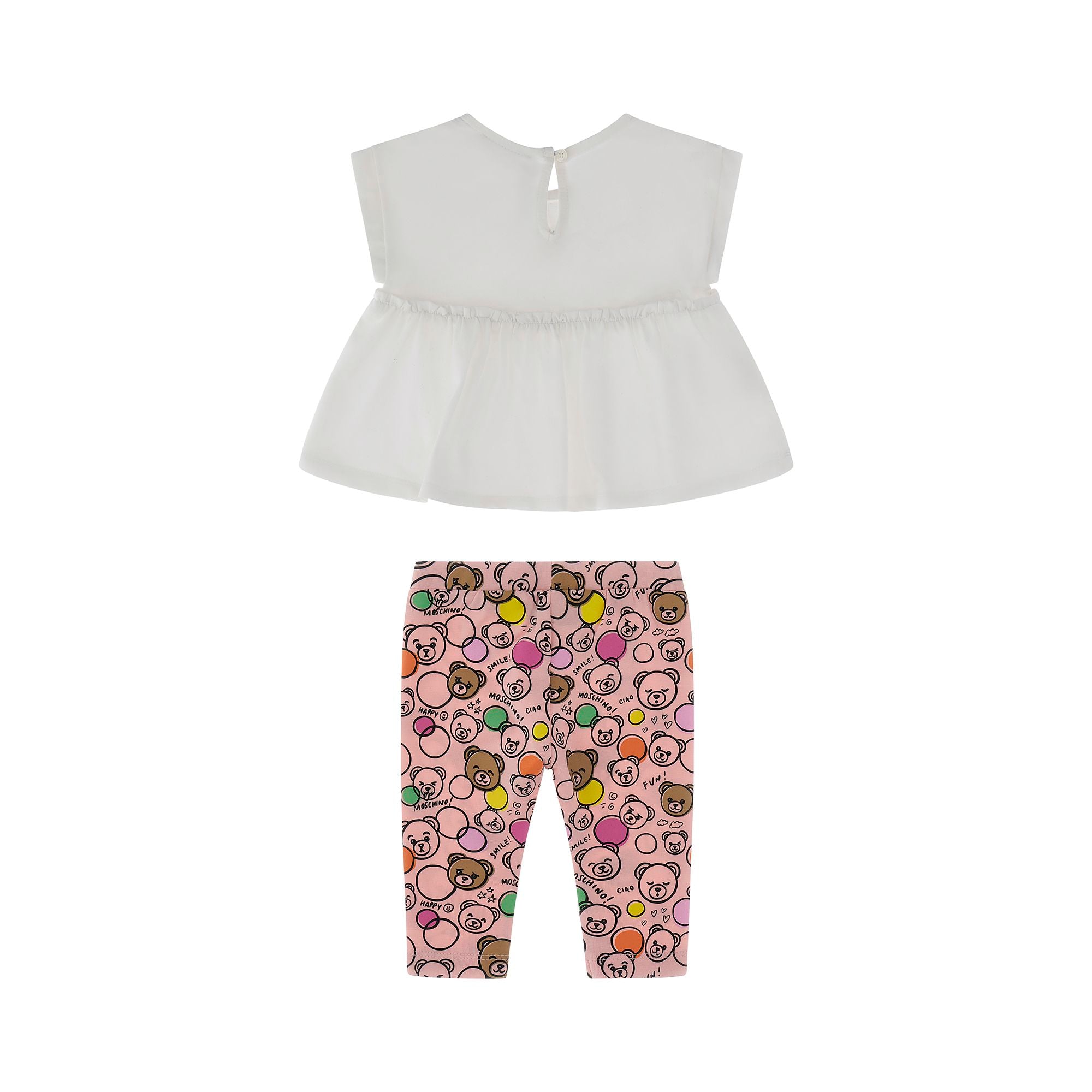 Moschino-Baby T-Shirt+Leggings Set Sugar Smile&Bubble