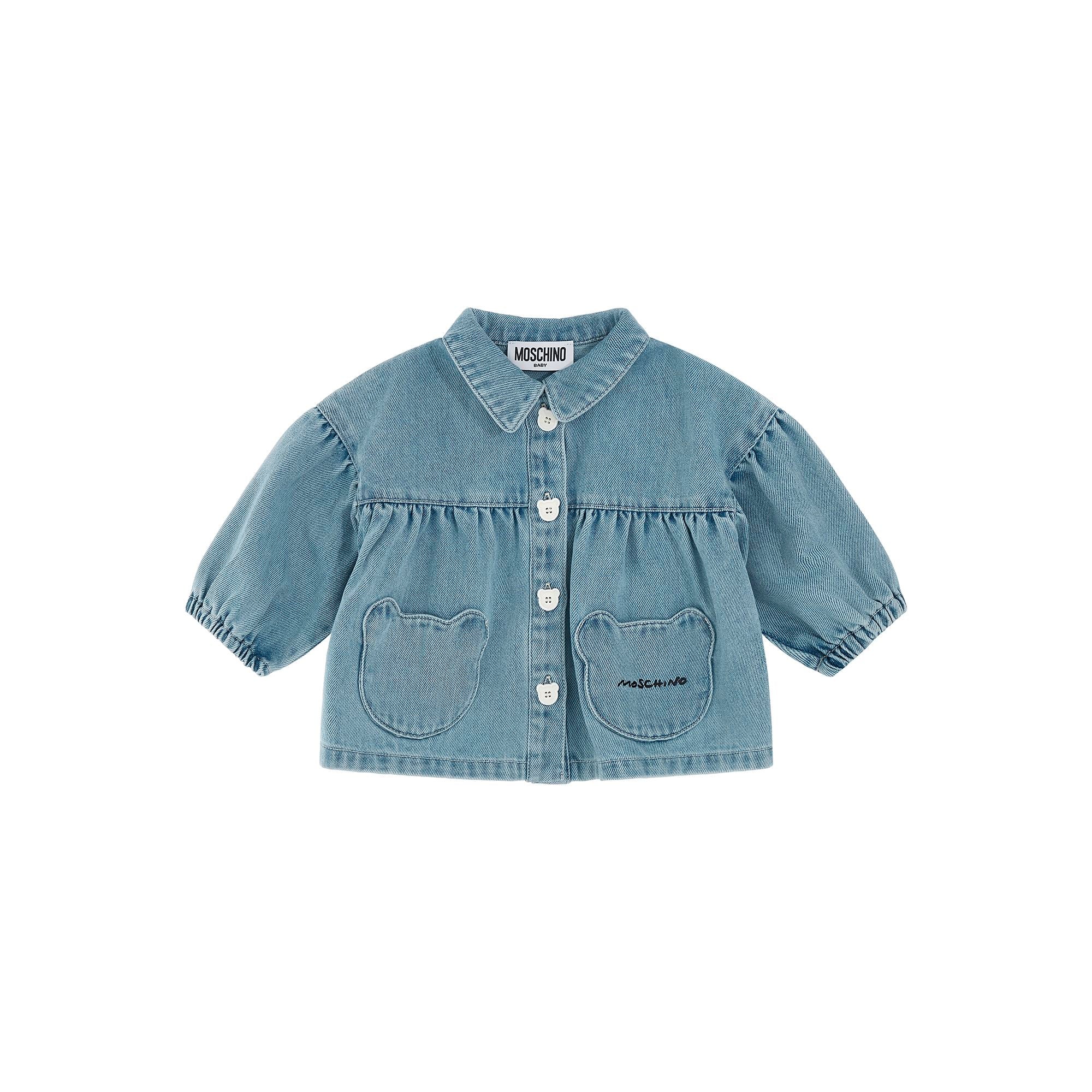 Moschino-Baby Girls Denim Jacket Iced Blue