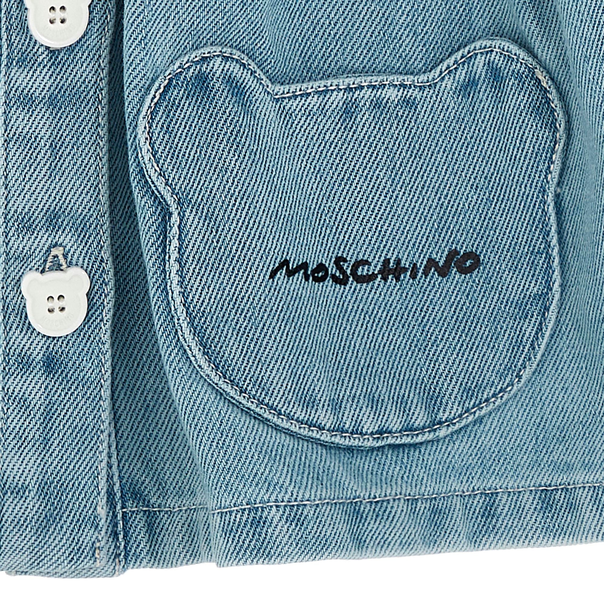 Moschino-Baby Girls Denim Jacket Iced Blue