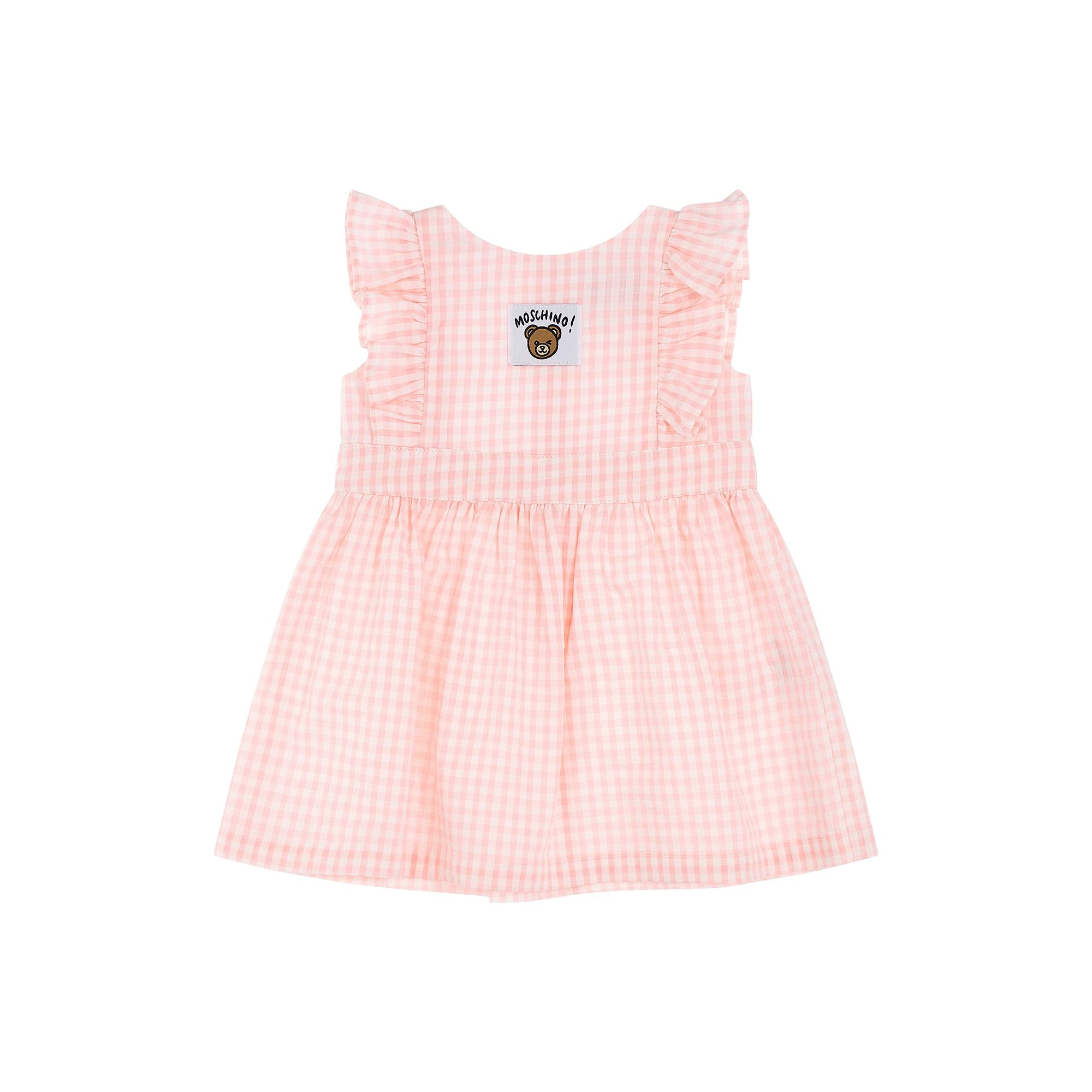 Moschino-Baby Girls Dress Sugar Rose/White
