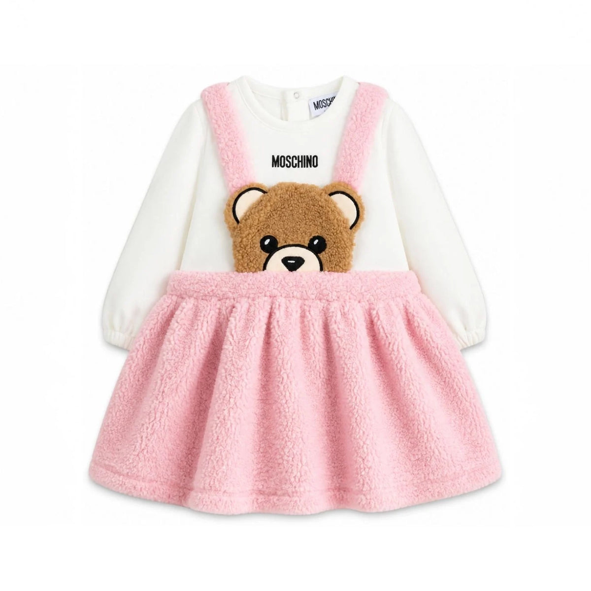 Moschino-Baby Girl Dress Cloud/Sugar Rose