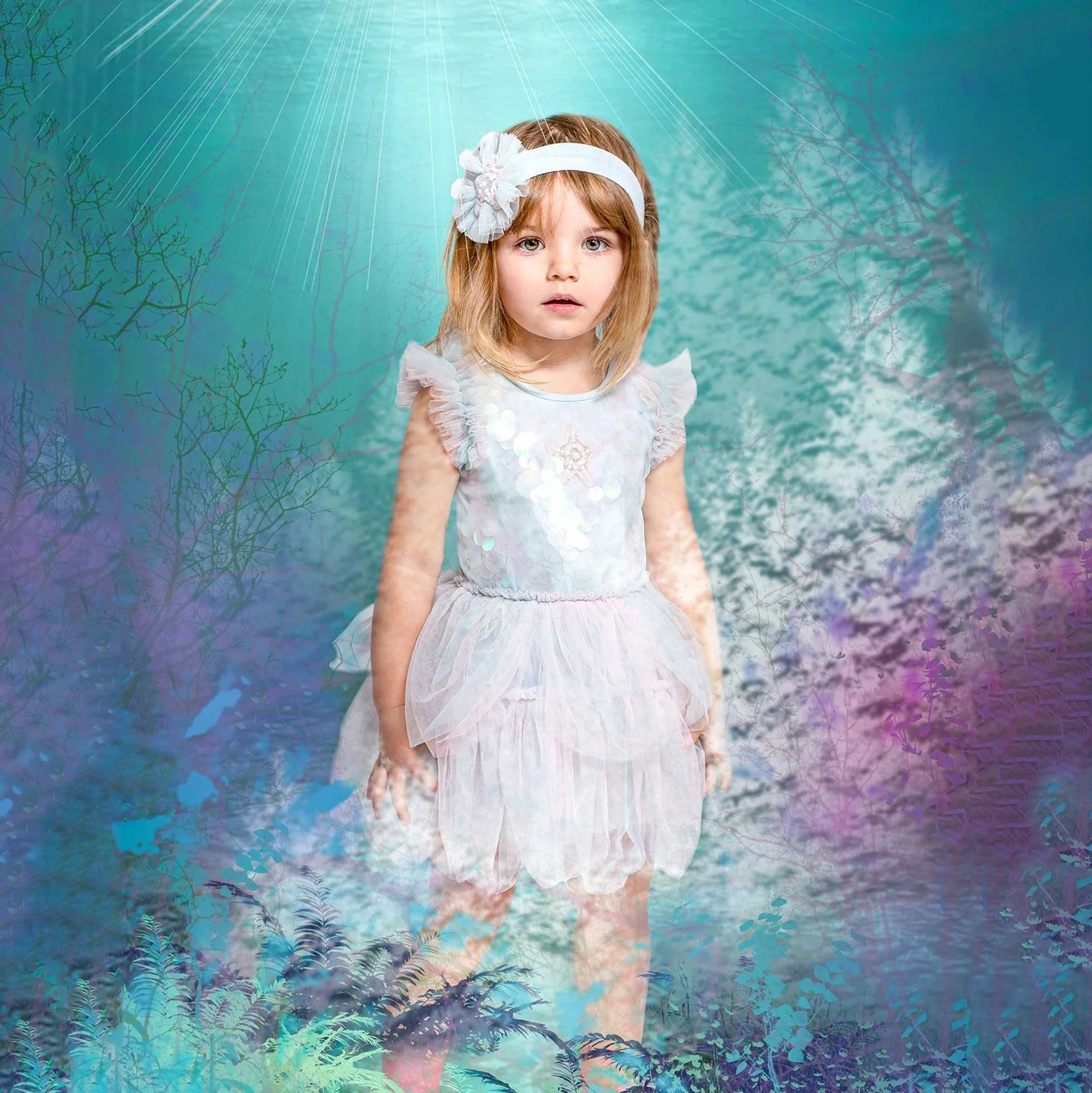 Tutu Du Monde-Bebe Mermaid Magic Tutu Shine Blue Mix