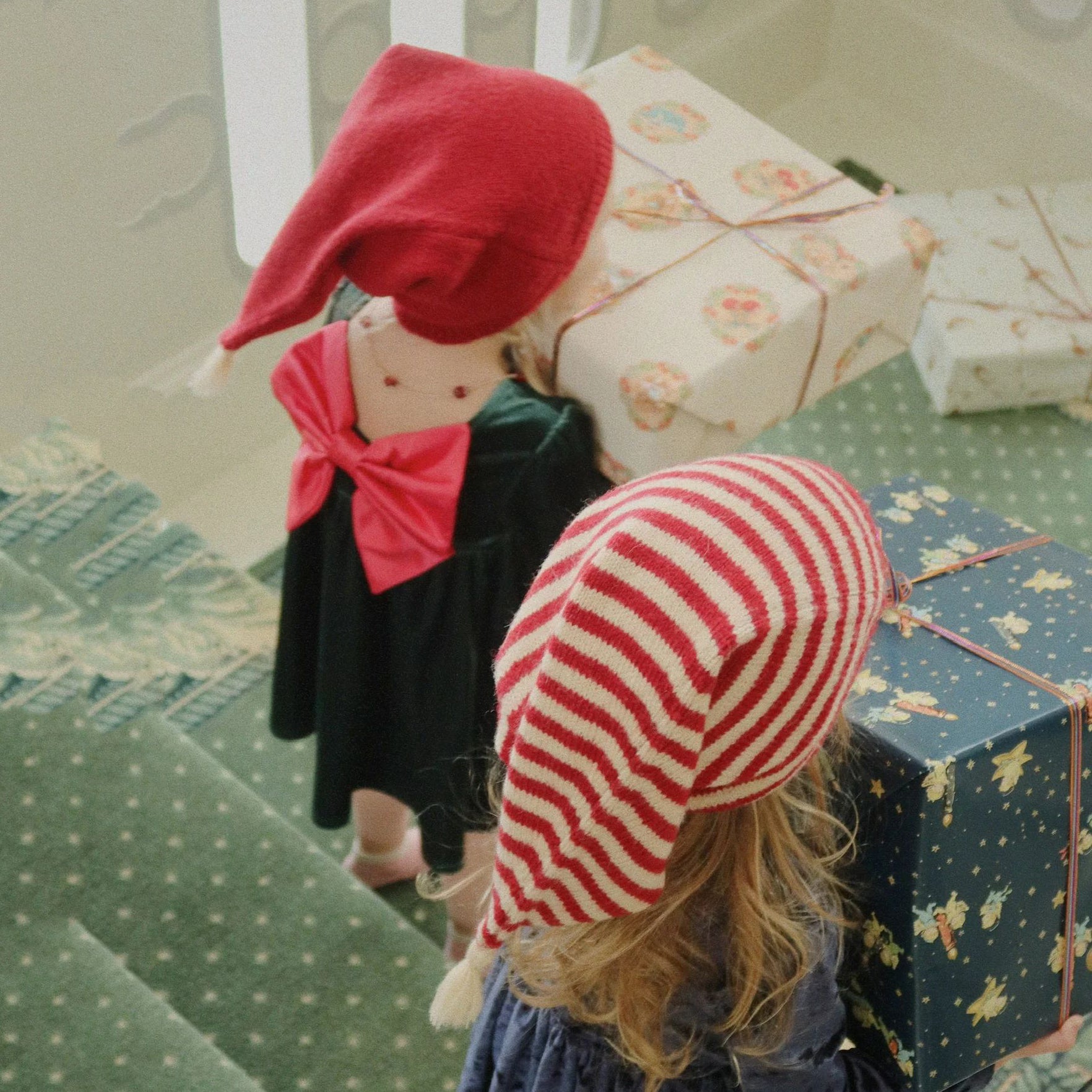 Konges Sløjd-Gia Bow Dress Grs Pine Grove