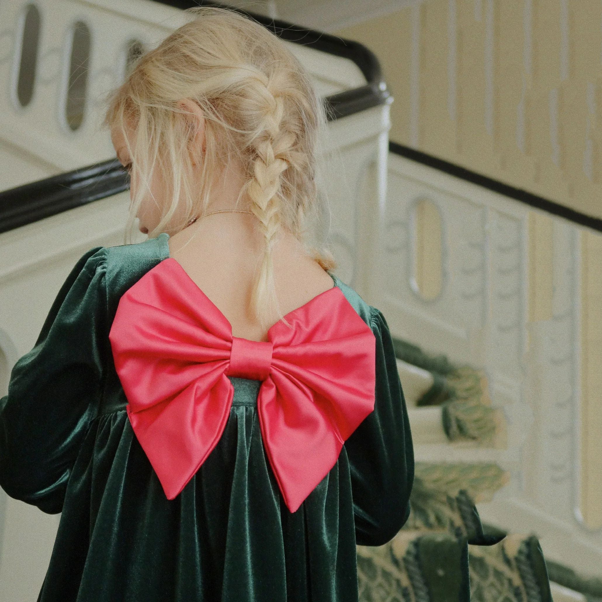 Konges Sløjd-Gia Bow Dress Grs Pine Grove