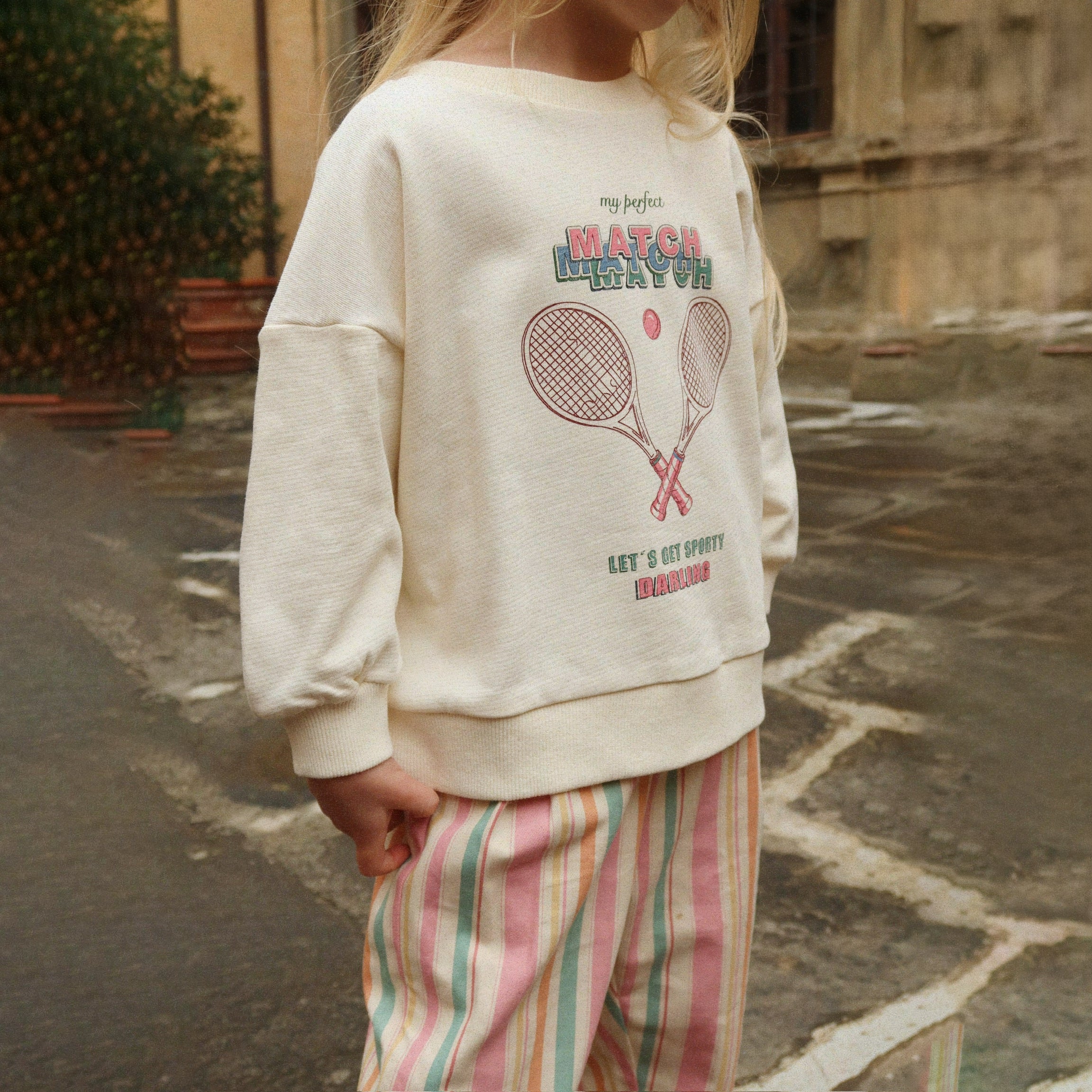 Konges Sløjd-Girl Loupy Lou Sweatshirt Ocs Buttercream