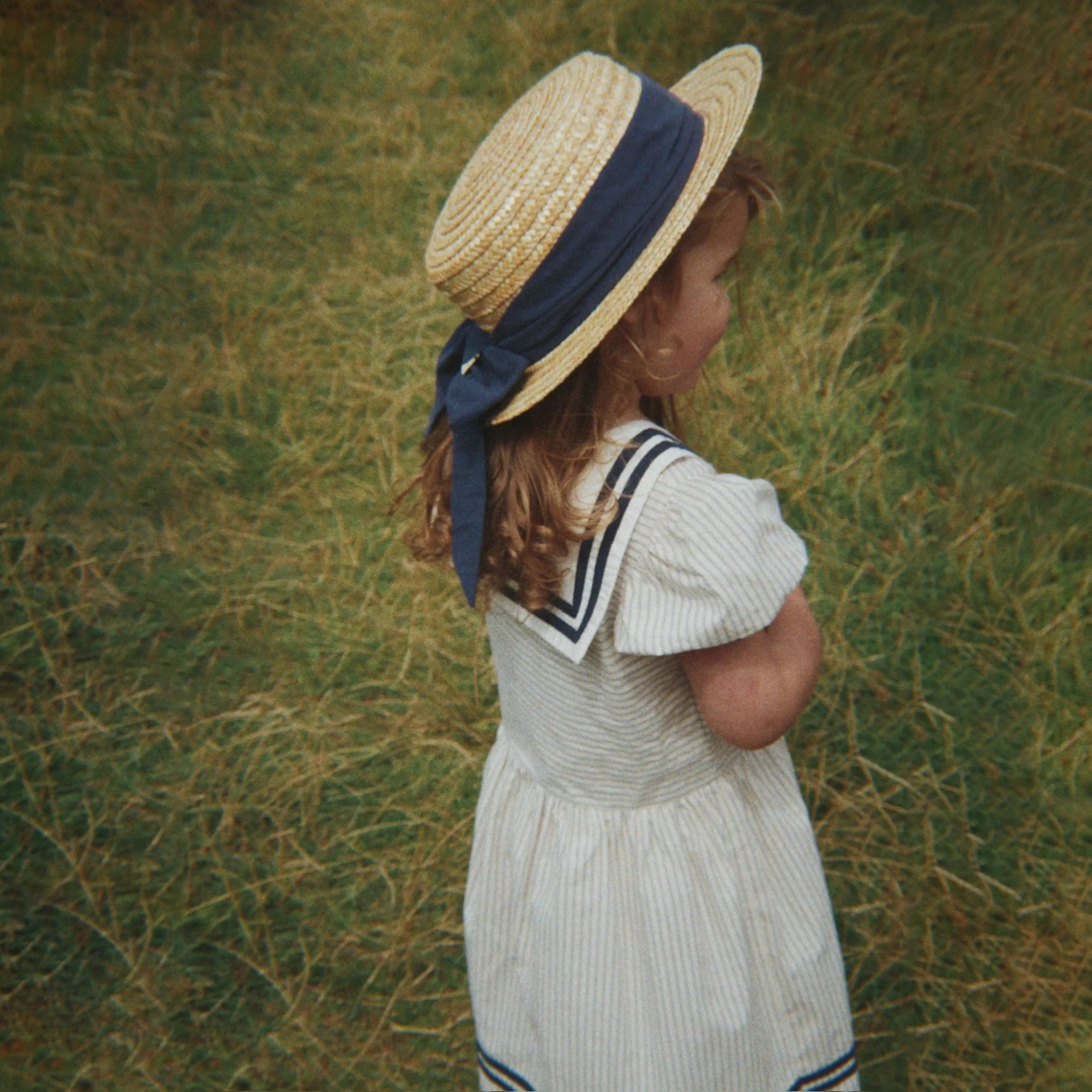 Konges Sløjd-Girl Allie Sailor Dress Gots Bleu Stripe