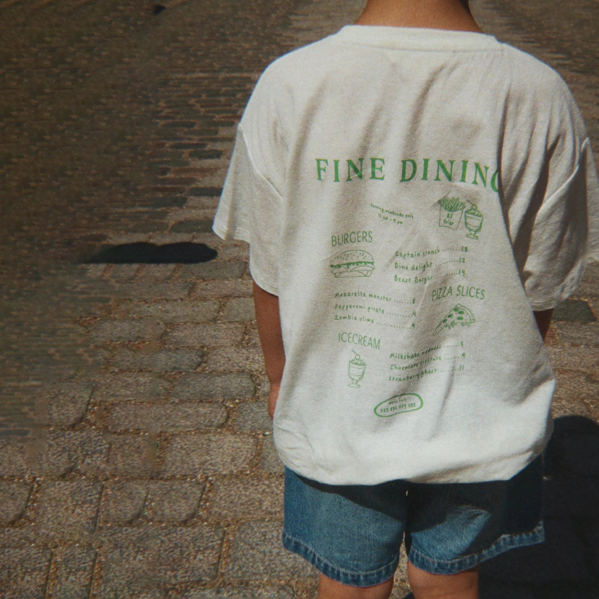 Konges Sløjd-Boy Era Tee Ocs Off White/Fine Dining