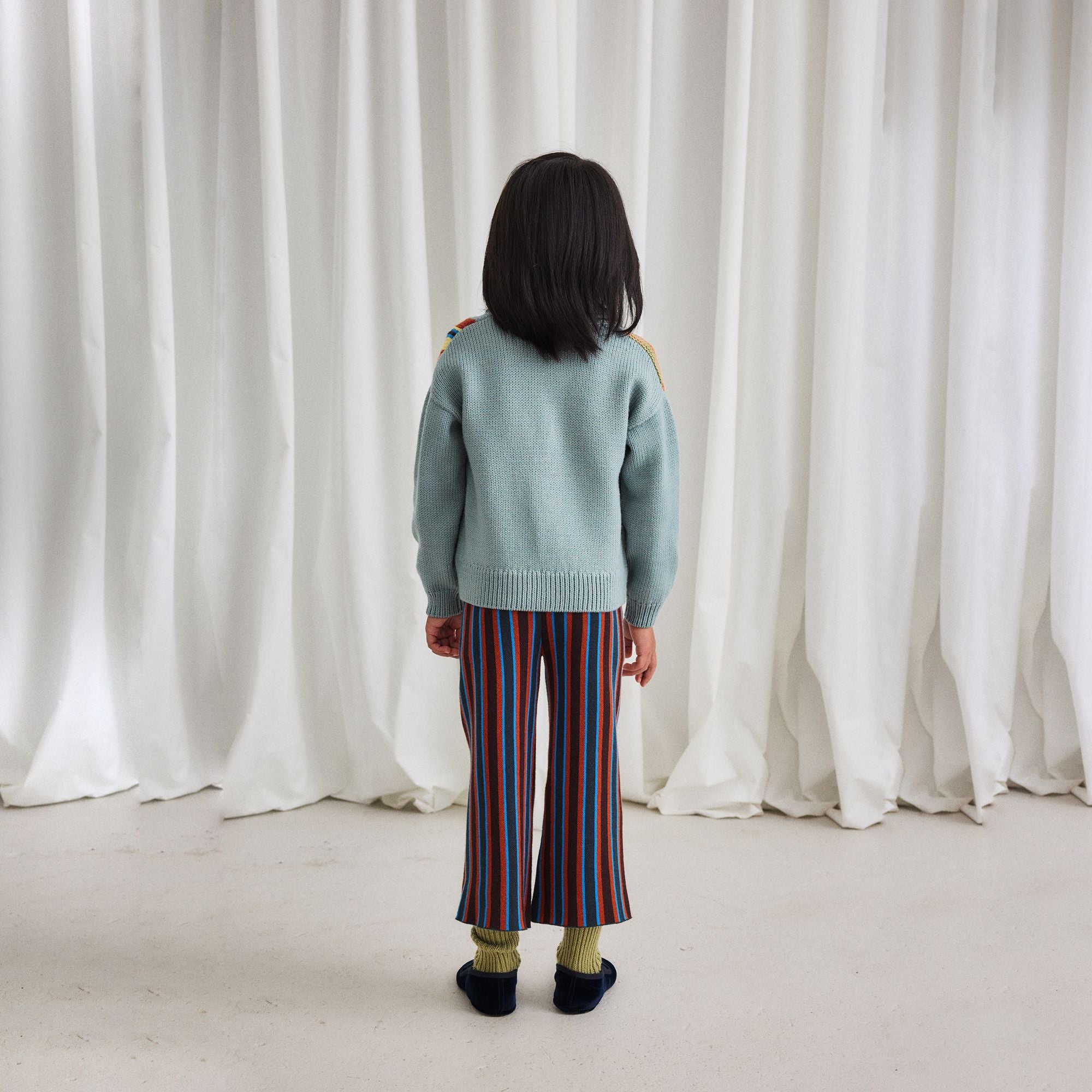 Misha & Puff-Patchwork Shawl Collar Cardigan Overcast