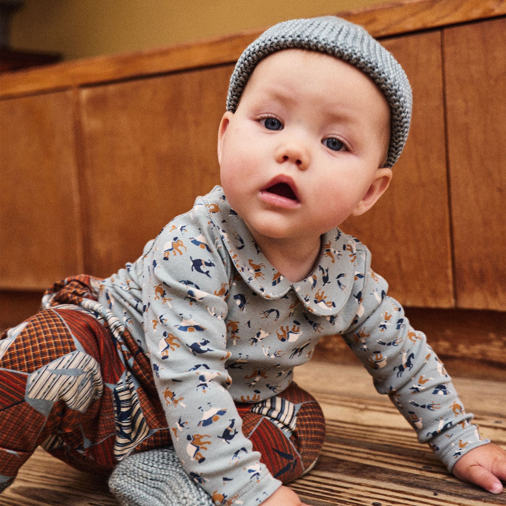 Misha & Puff-Baby Petit Collar Onesie Onsen Circus
