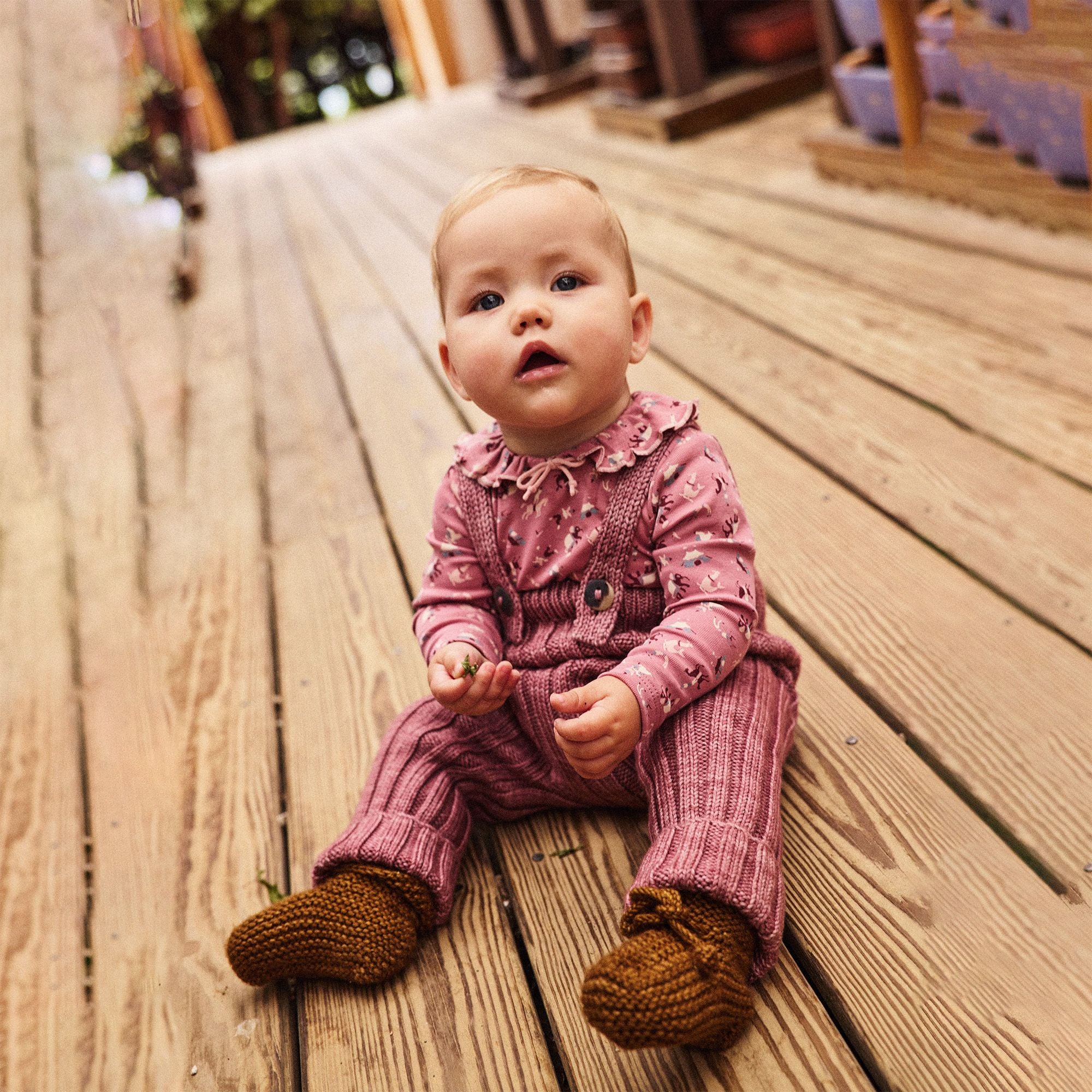 Misha & Puff-Baby Pattie Onesie Antique Rose Circus
