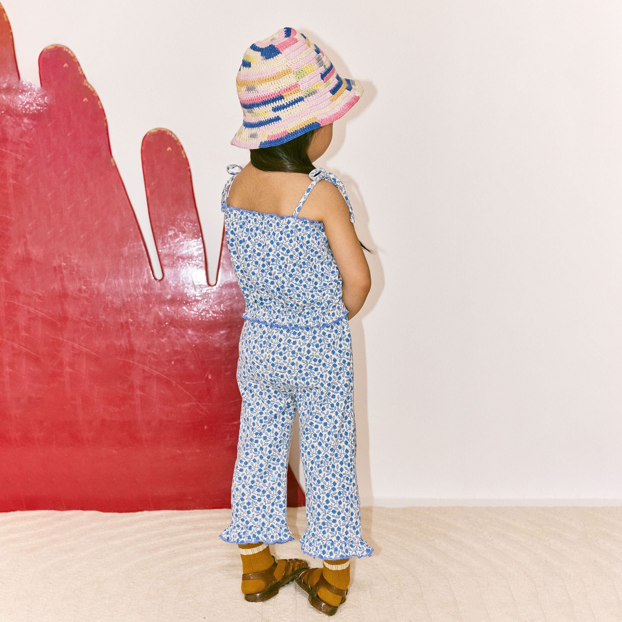 Misha & Puff-Girls Ruffle Pedal Pusher Blue Ribbon Lisse Fields