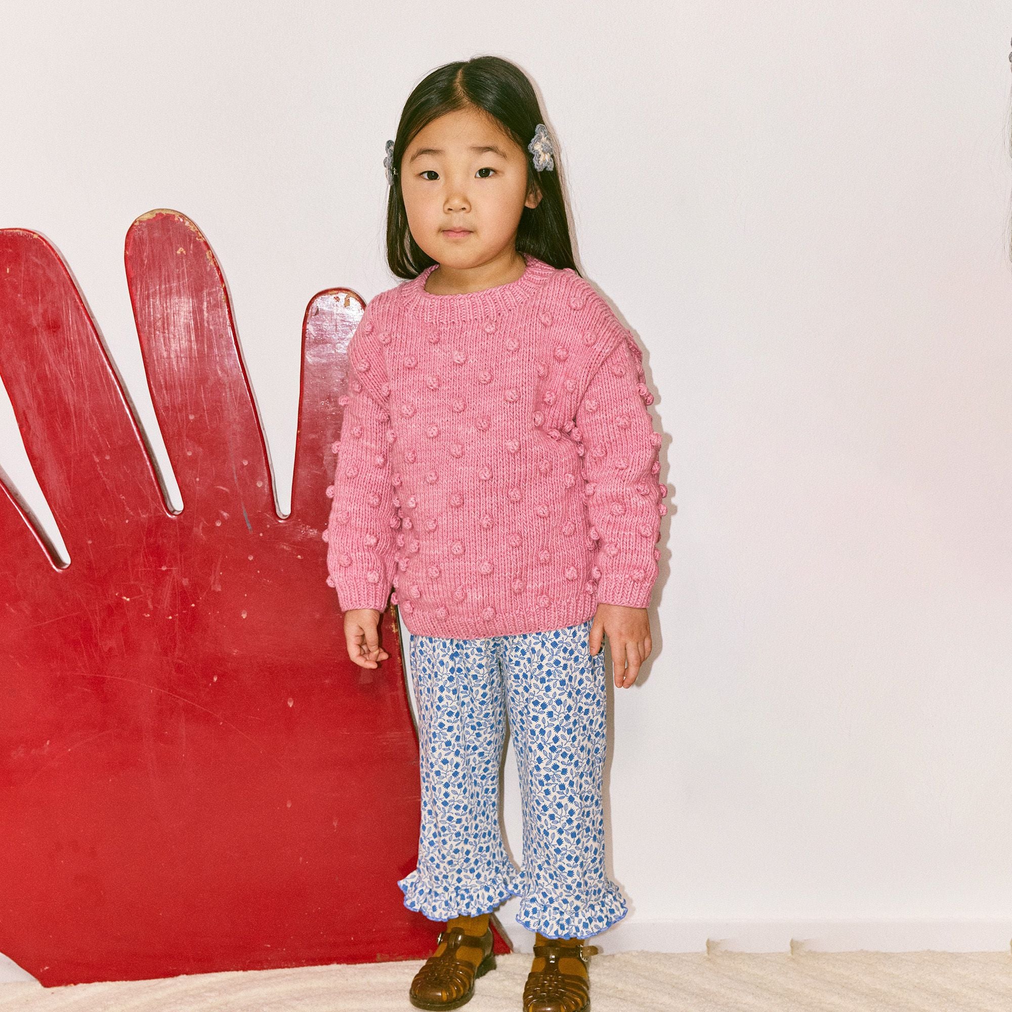 Misha & Puff-Girls Ruffle Pedal Pusher Blue Ribbon Lisse Fields