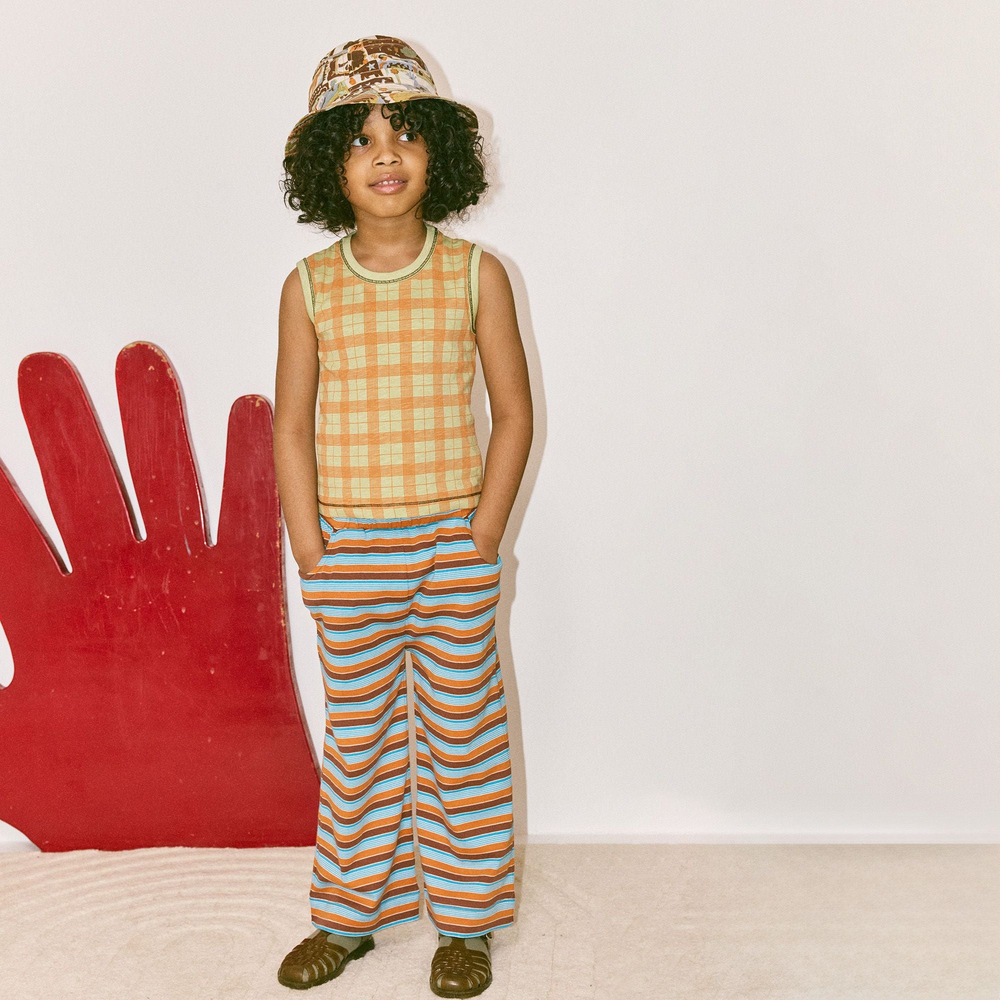 Misha & Puff-Kids Beach Pant Bright Sky Avenue Stripe