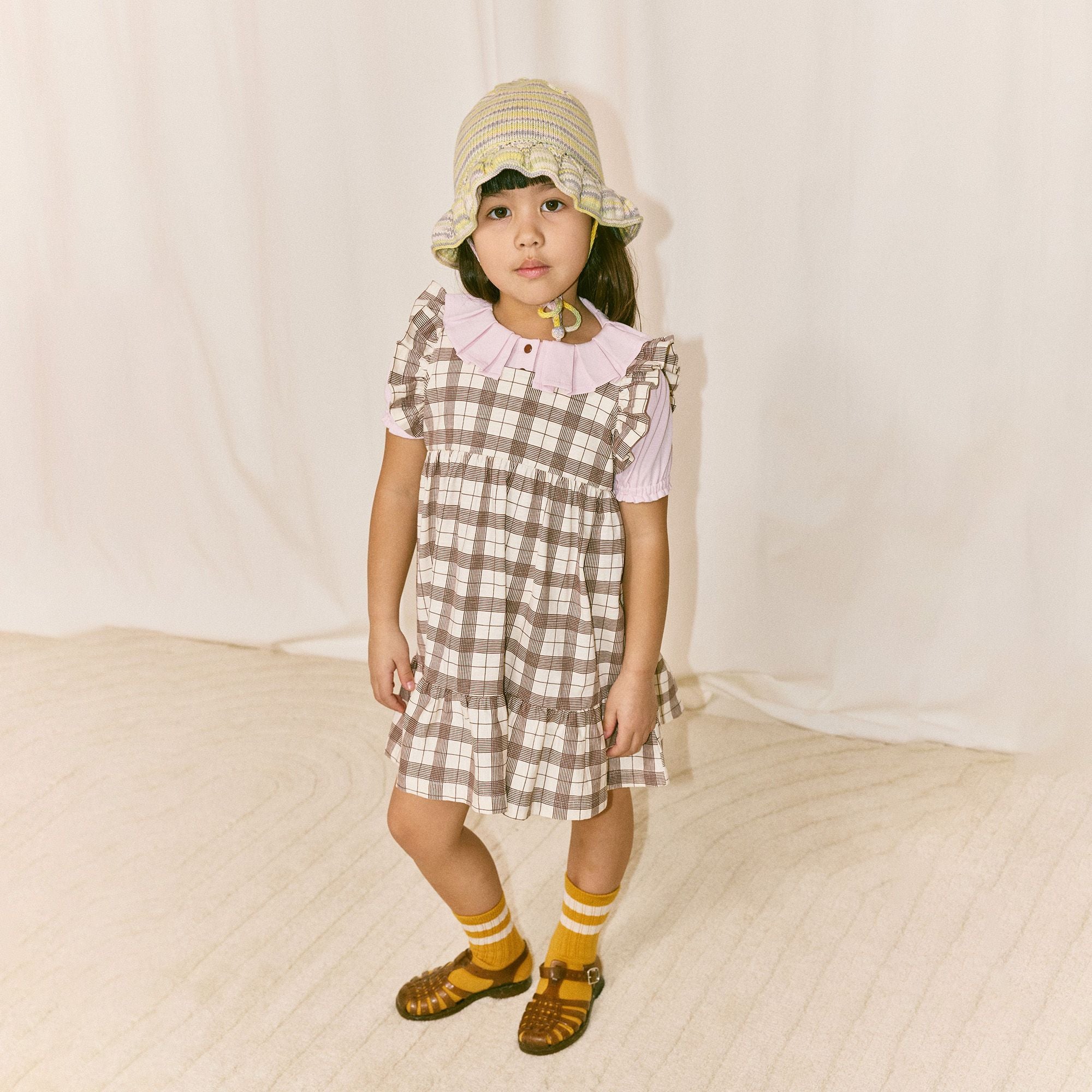 Misha & Puff-Girls Ruffle Sleeve Dress Cola Piazza