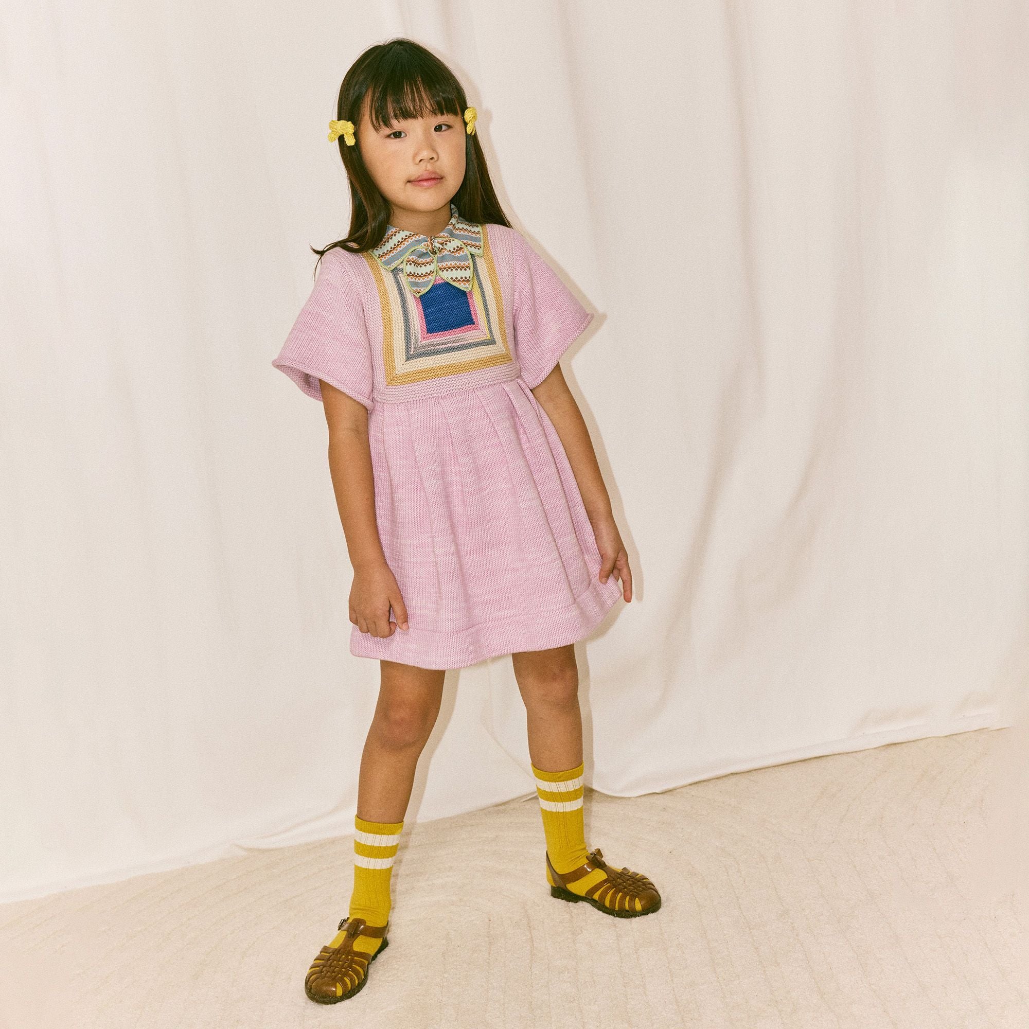 Misha & Puff-Girls Log Cabin Dress Aura